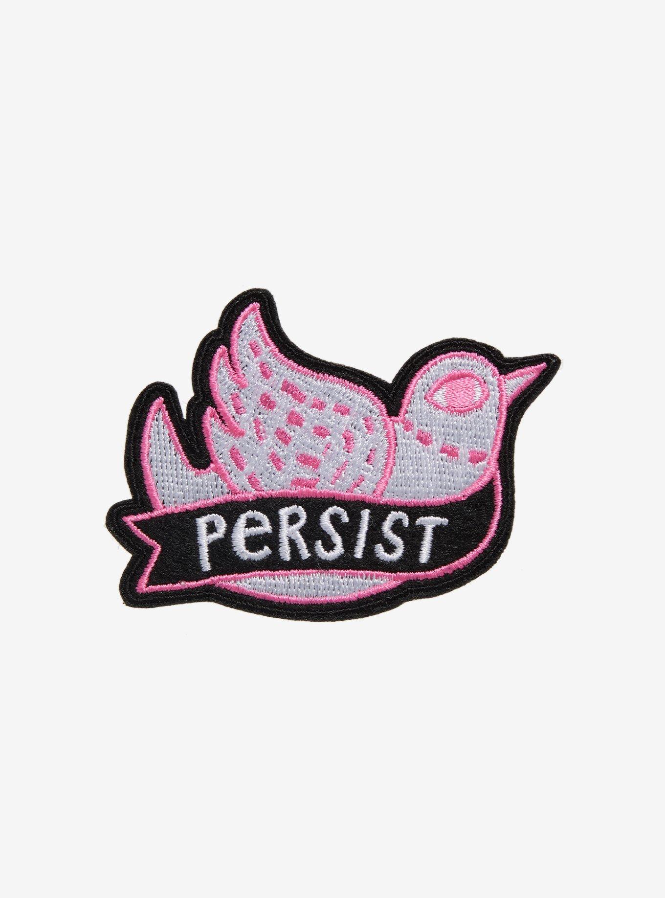 Badge Bomb Persist Bird Patch By Allison Cole, , hi-res