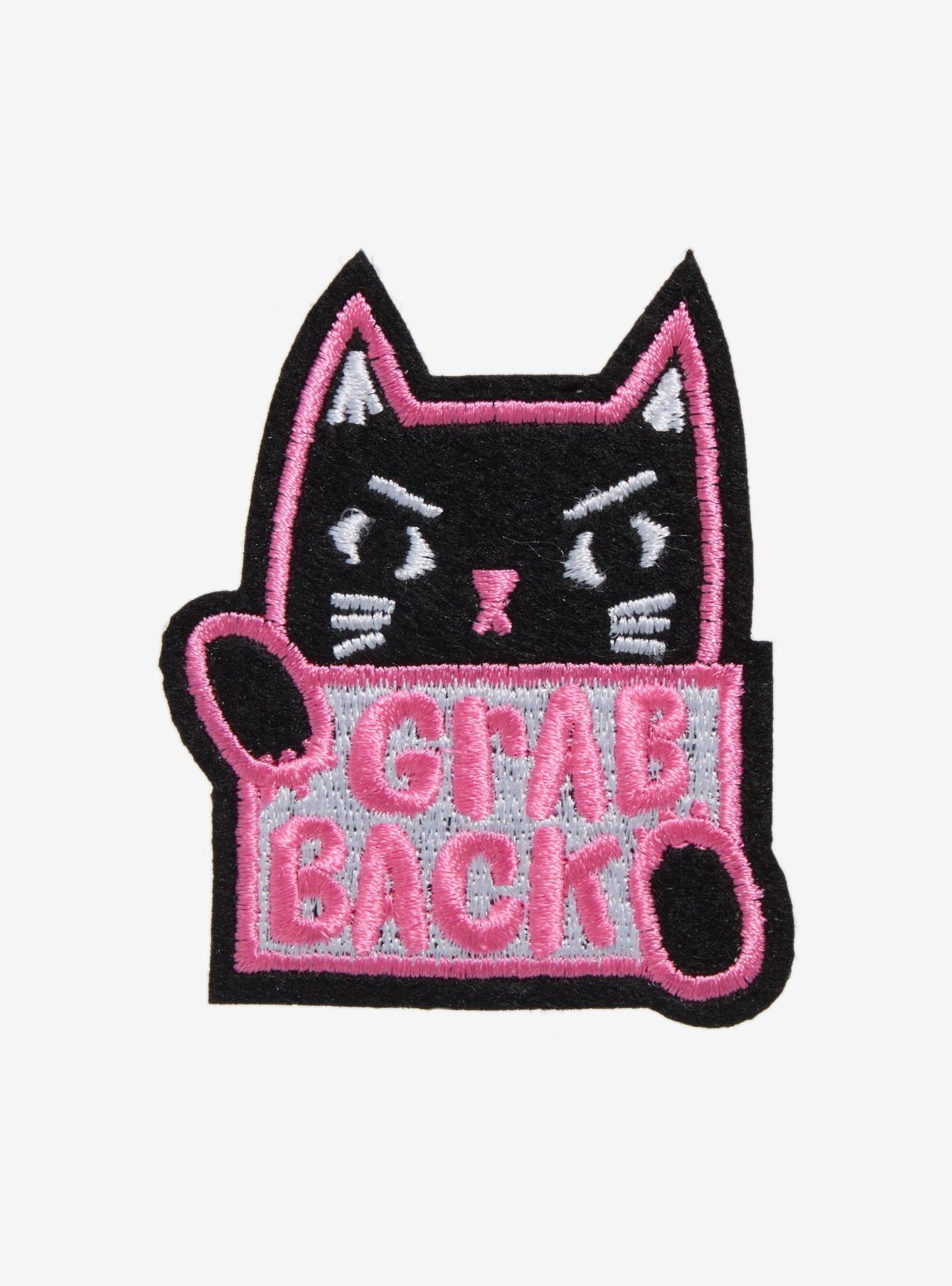 Badge Bomb Cat Grab Back Patch, , hi-res