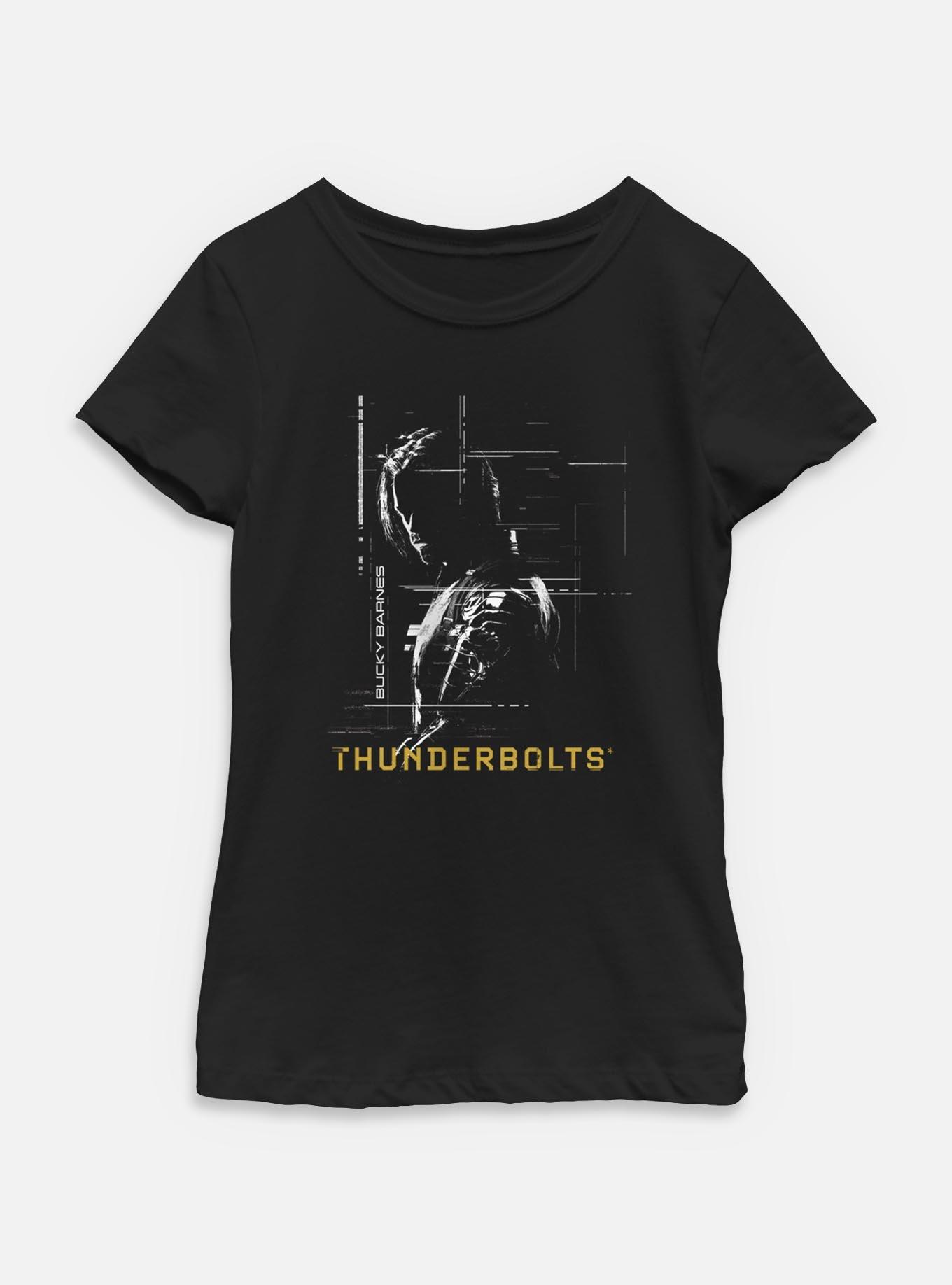Marvel Thunderbolts* Bucky Barnes Silhouette Youth Girls T-Shirt, BLACK, hi-res
