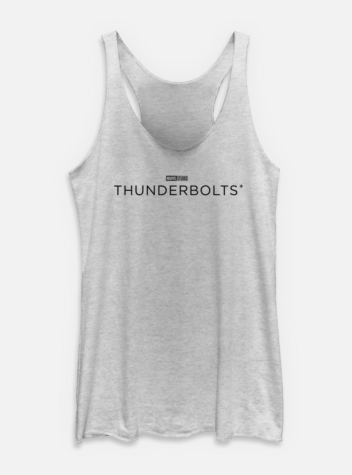 Marvel Thunderbolts* Black Logo Womens Tank Top, WHITE HTR, hi-res