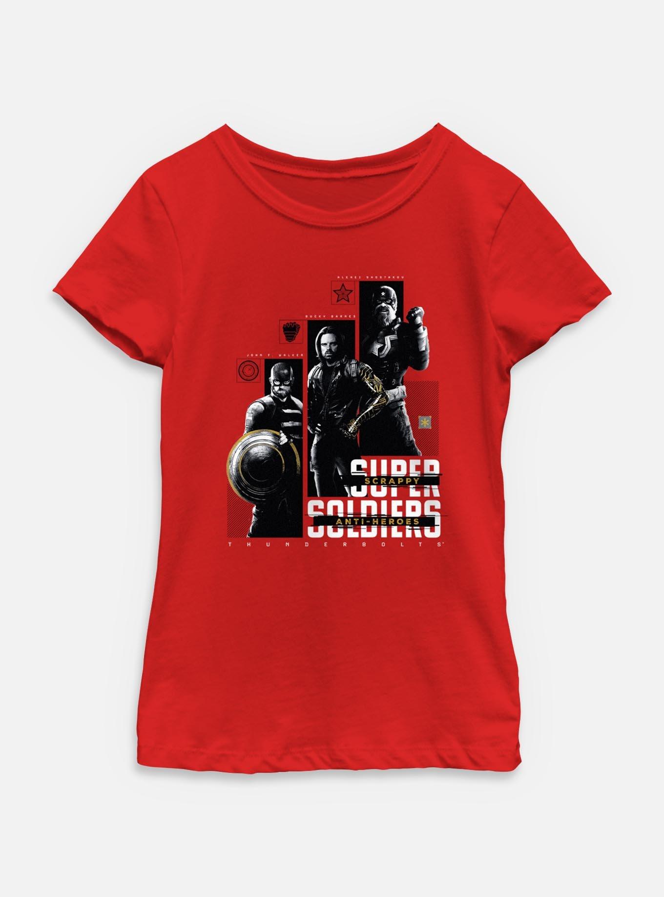 Marvel Thunderbolts* Super Soldiers Scrappy Anti Heroes Youth Girls T-Shirt, , hi-res