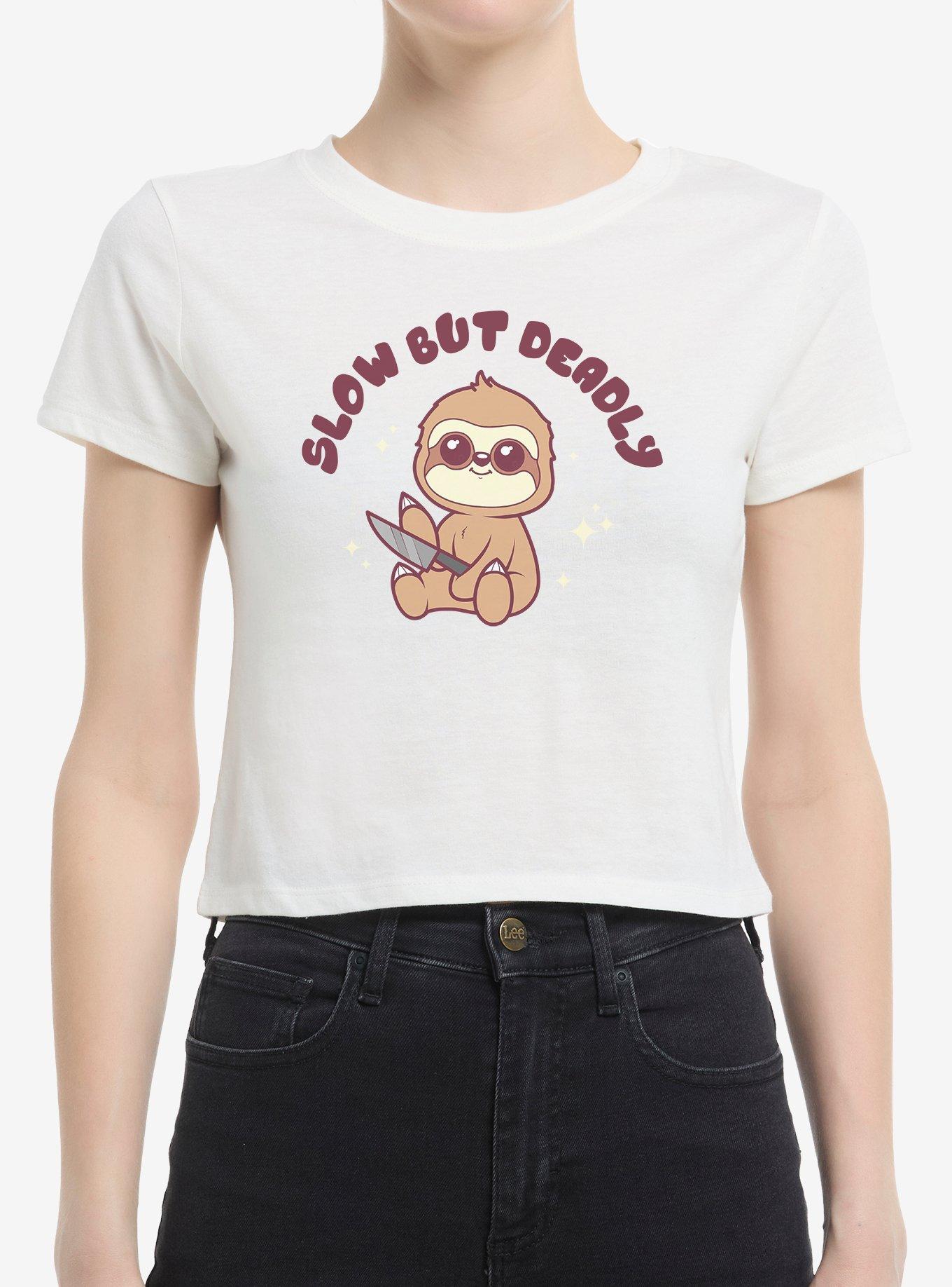 Sloth Slow But Deadly Girls Baby T-Shirt, CLOUD DANCER, hi-res