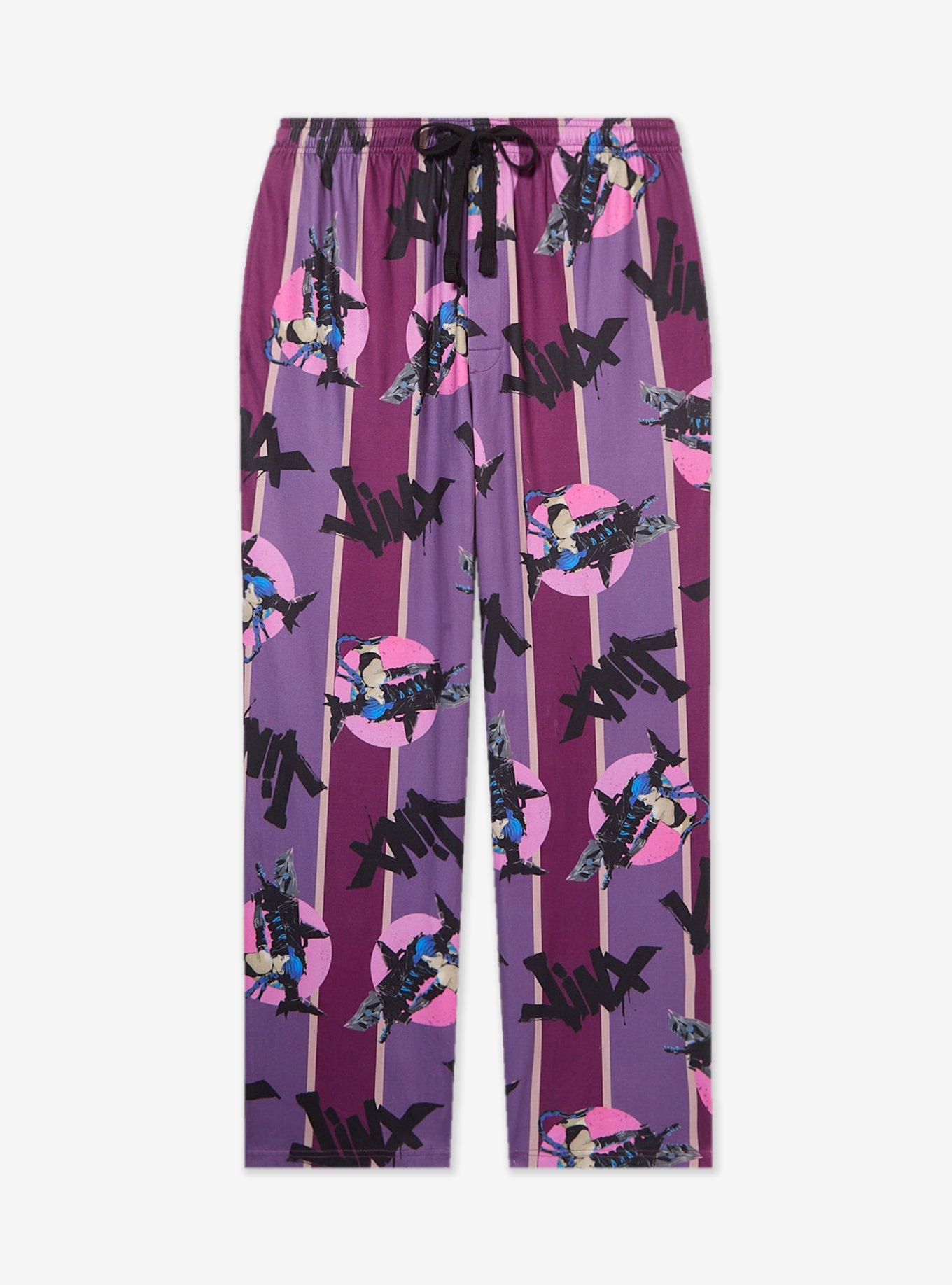 Arcane Jinx Allover Print Sleep Striped Plus Size Sleep Pants - BoxLunch Exclusive, , hi-res