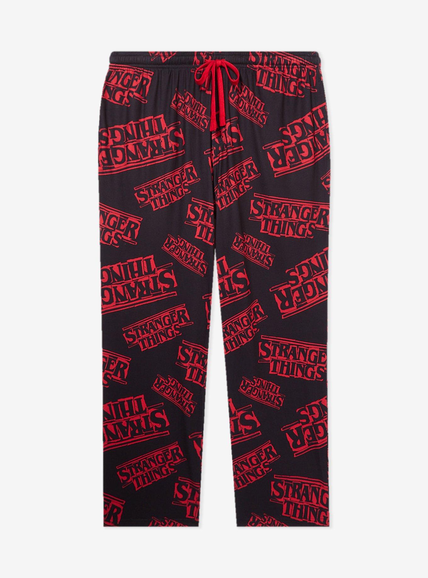 Stranger Things Title Allover Print Women's Plus Size Sleep Pants — BoxLunch Exclusive, , hi-res