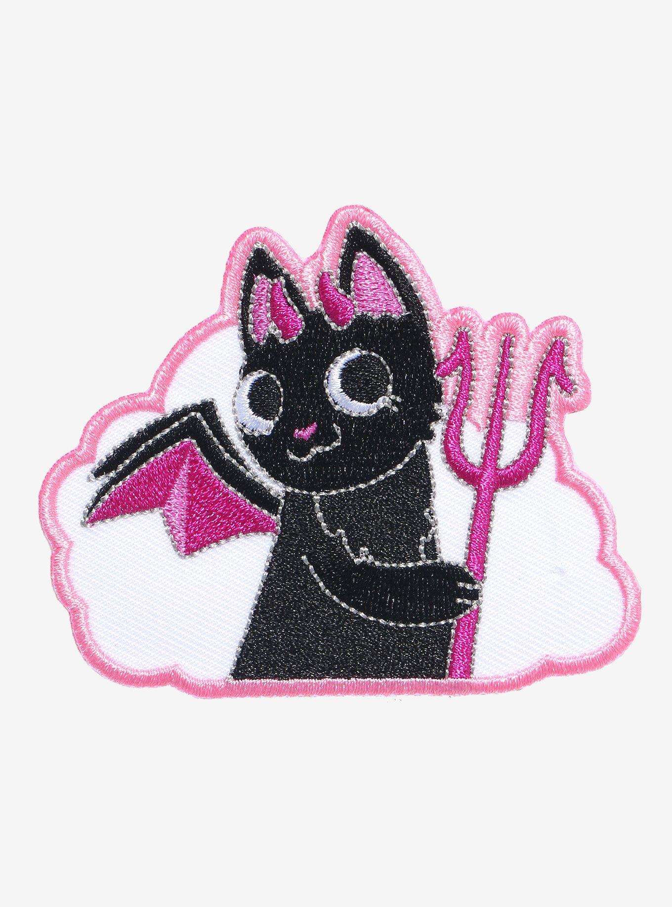 Black Cat Devil Cloud Patch, , hi-res