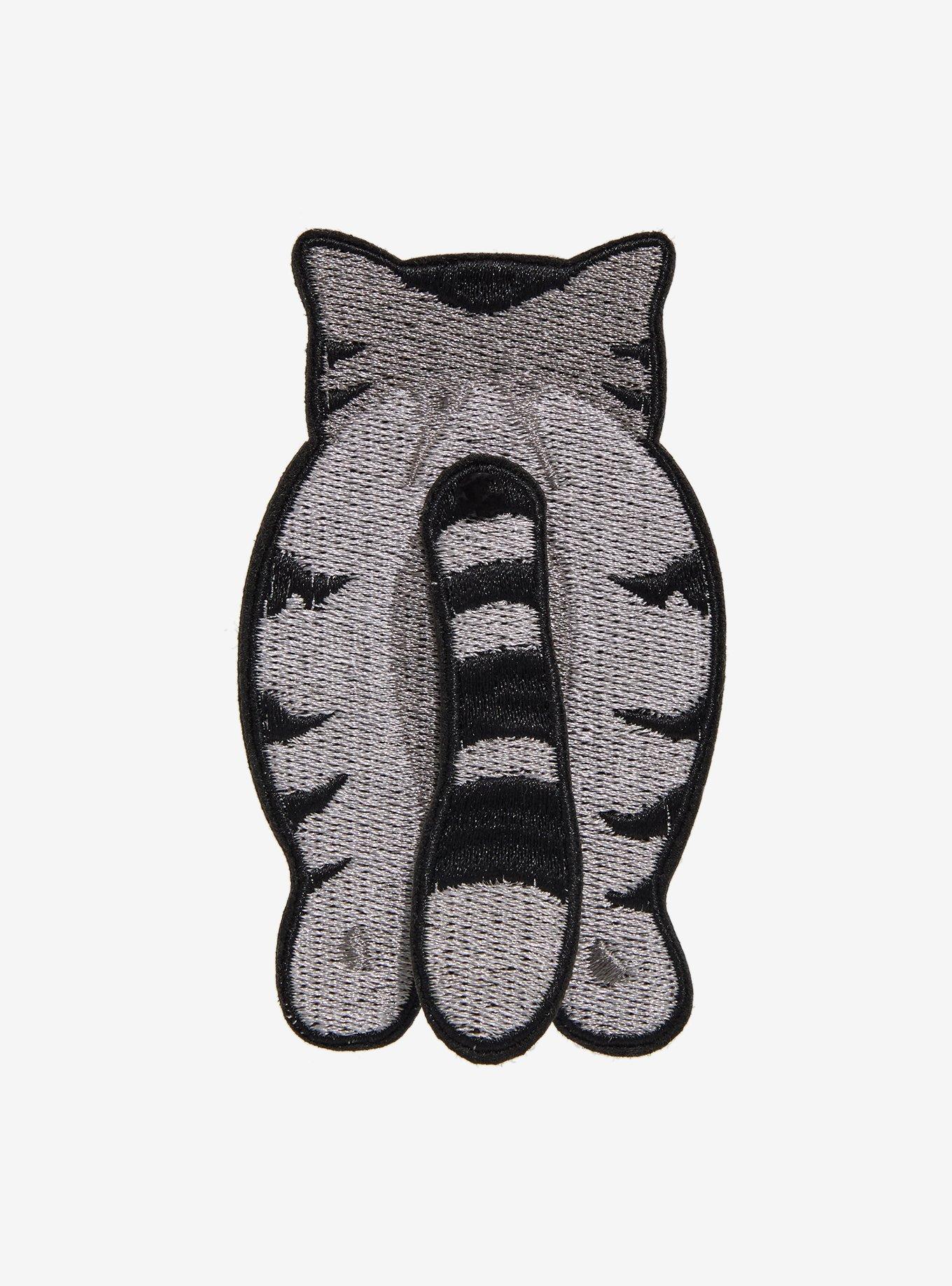 Grey Cat Moving Tail Patch, , hi-res
