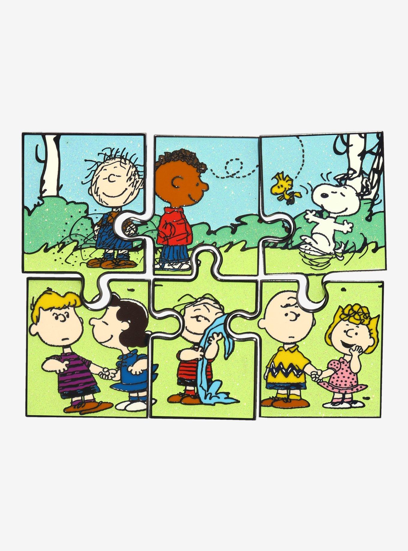 Peanuts Puzzle Blind Box Enamel Pin Hot Topic Exclusive, , hi-res