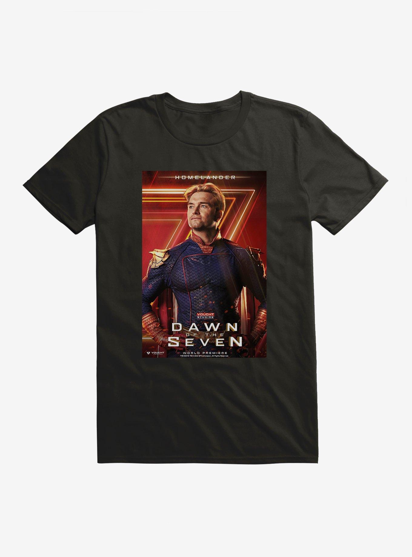 The Boys Dawn Of The Seven Homelander Movie Poster T-Shirt, BLACK, hi-res