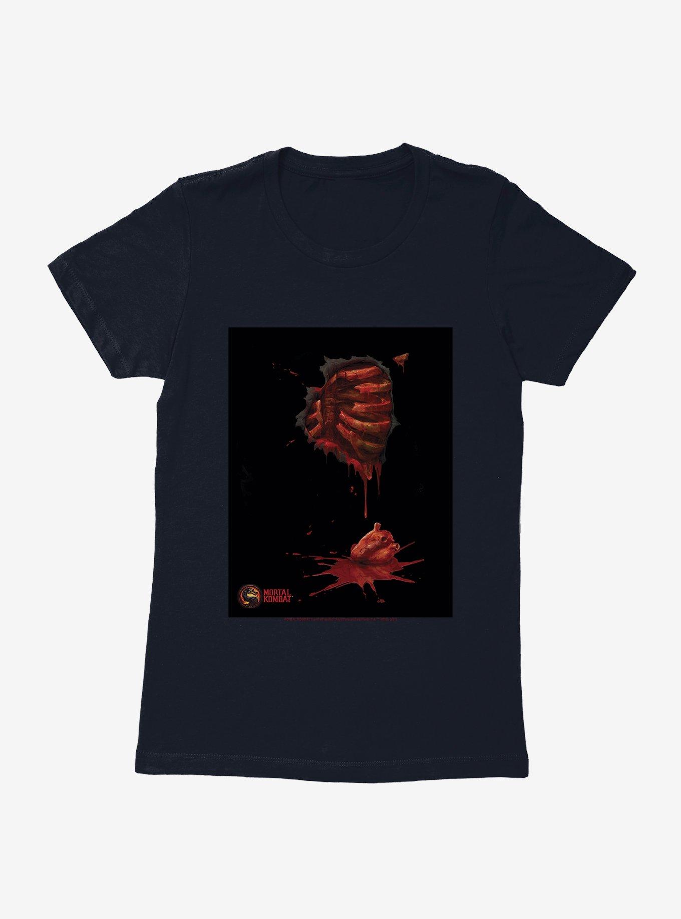 Mortal Kombat 9 Bleeding Ribcage Womens T-Shirt, MIDNIGHT NAVY, hi-res view 1