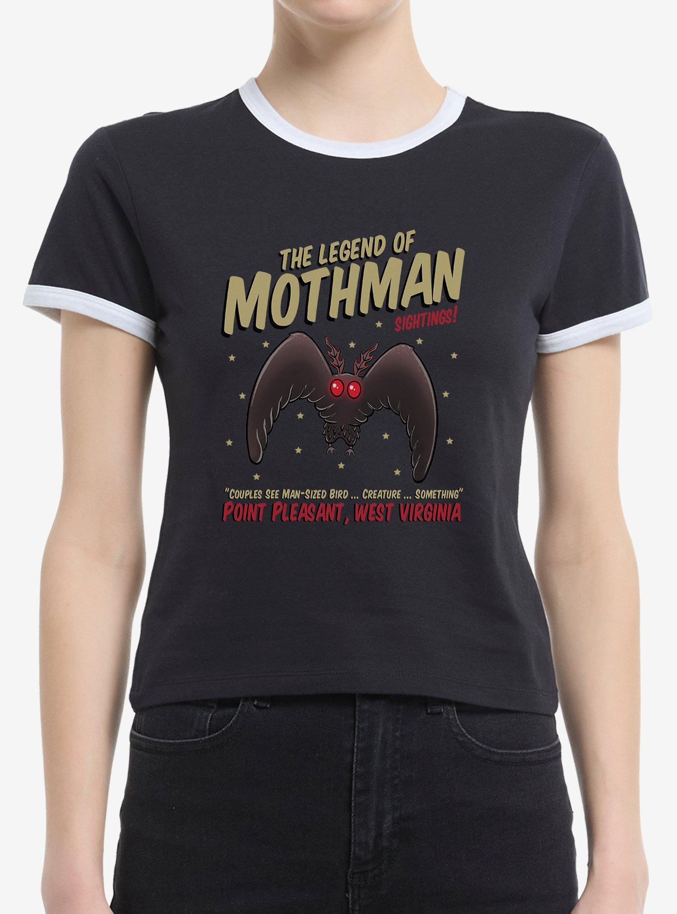 The Legend of Mothman Girls Ringer Crop T-Shirt, , hi-res