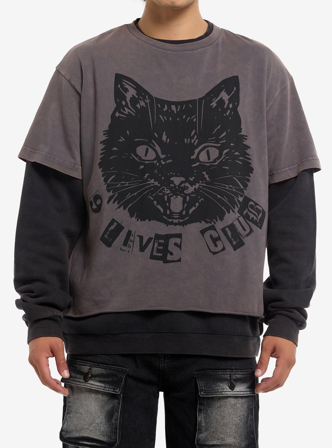Cat 9 Lives Club Twofer Sweatshirt, , hi-res