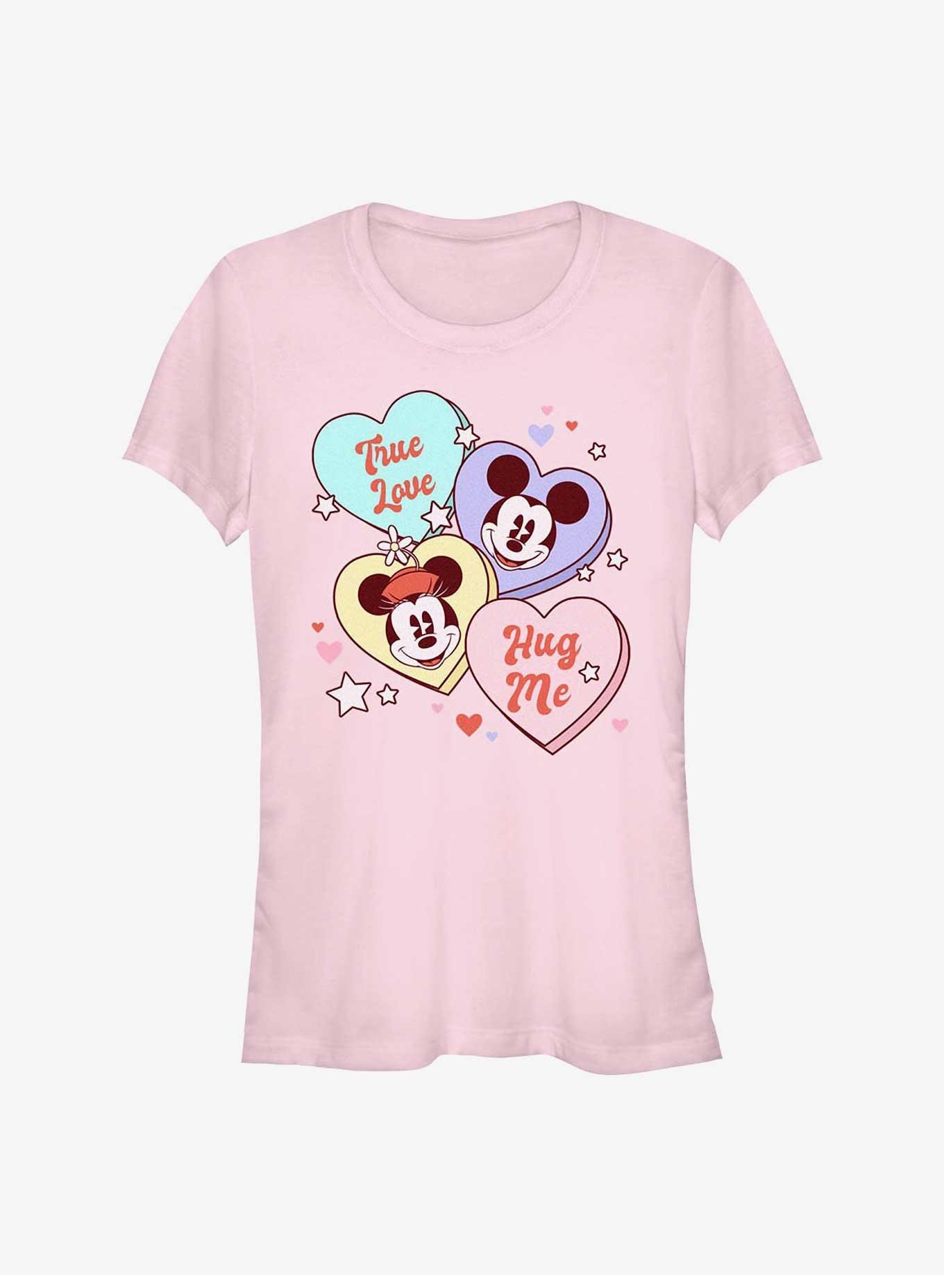 Disney Mickey Mouse & Minnie Mouse Sweet Candy Hearts Girls T-Shirt, , hi-res