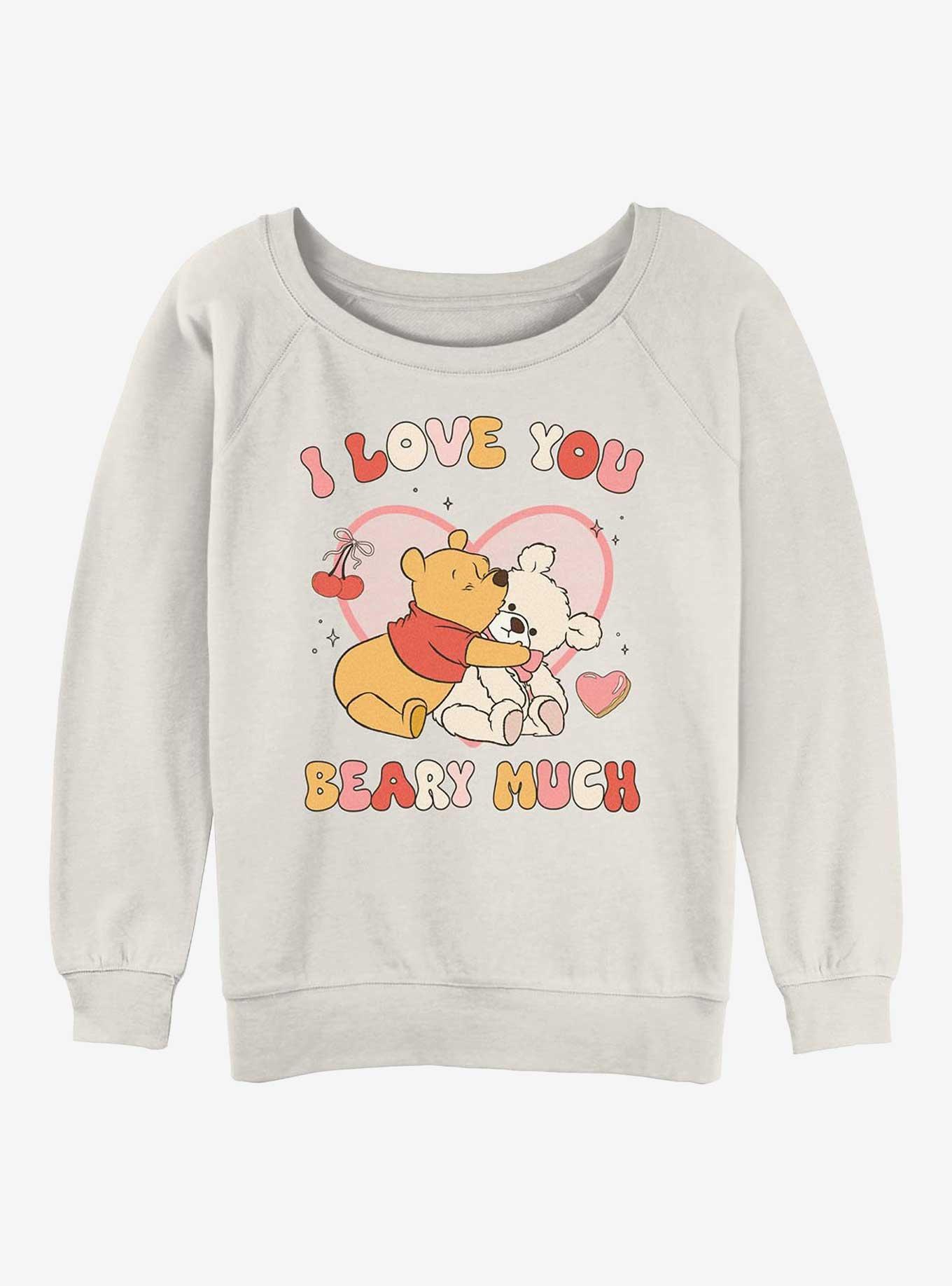 Disney Winnie The Pooh Beary Much Girls Slouchy Sweatshirt, , hi-res