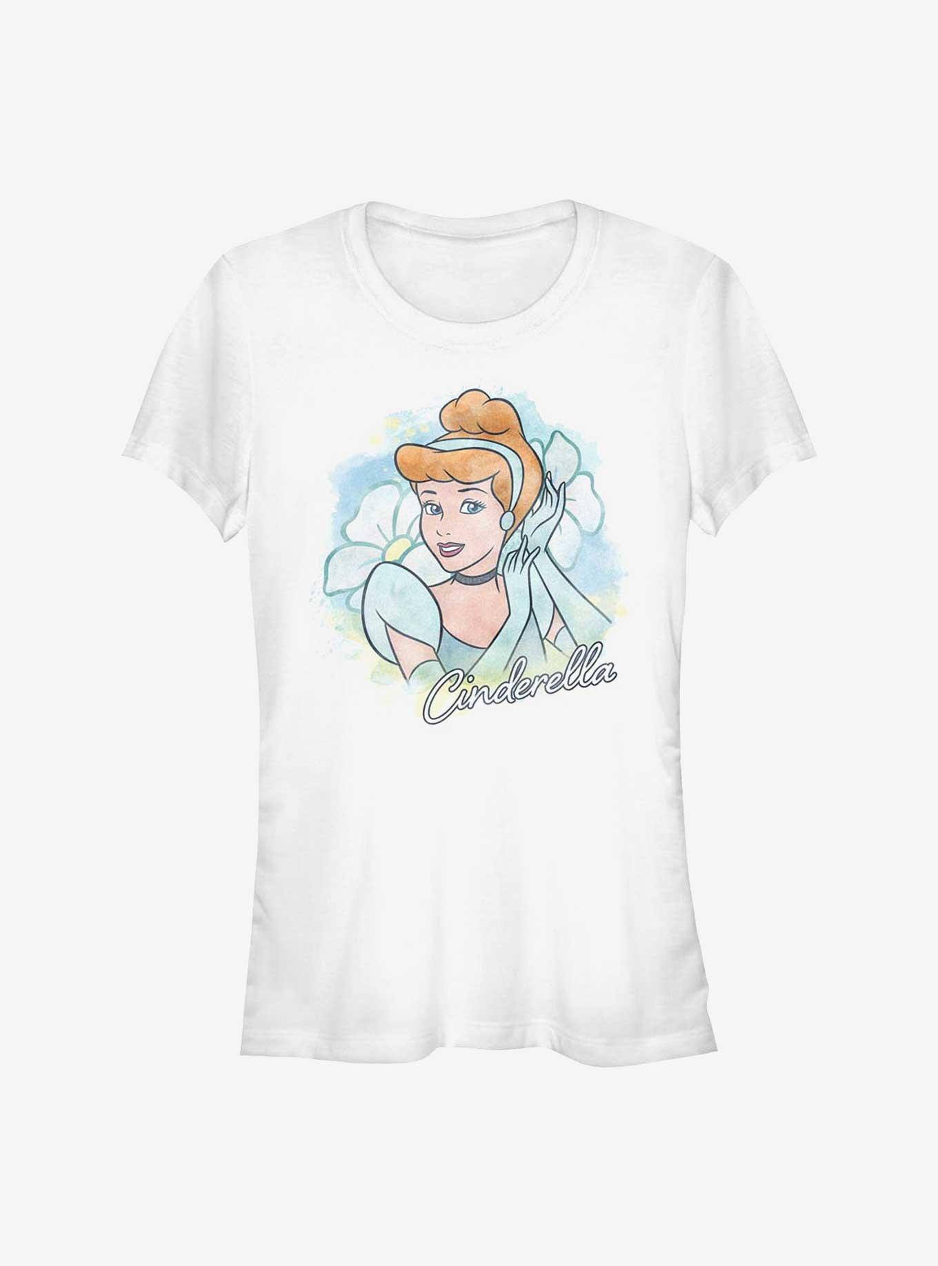 Disney Princesses Watercolor Cinderella Girls T-Shirt