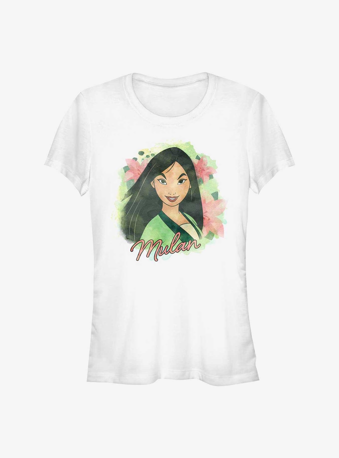Disney Princesses Watercolor Mulan Girls T-Shirt, , hi-res