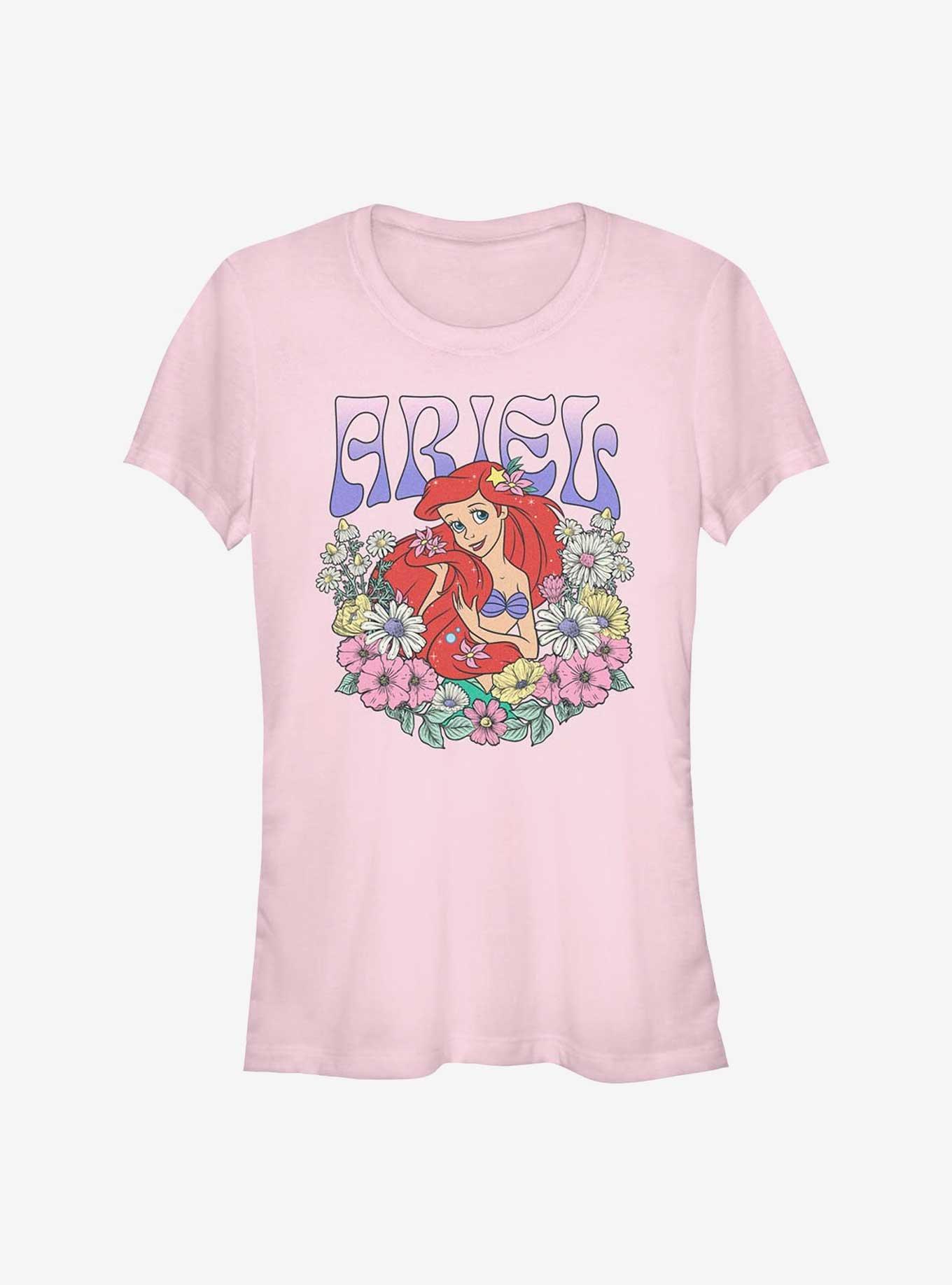 Disney Princesses Ariel Floral Wreath Girls T-Shirt