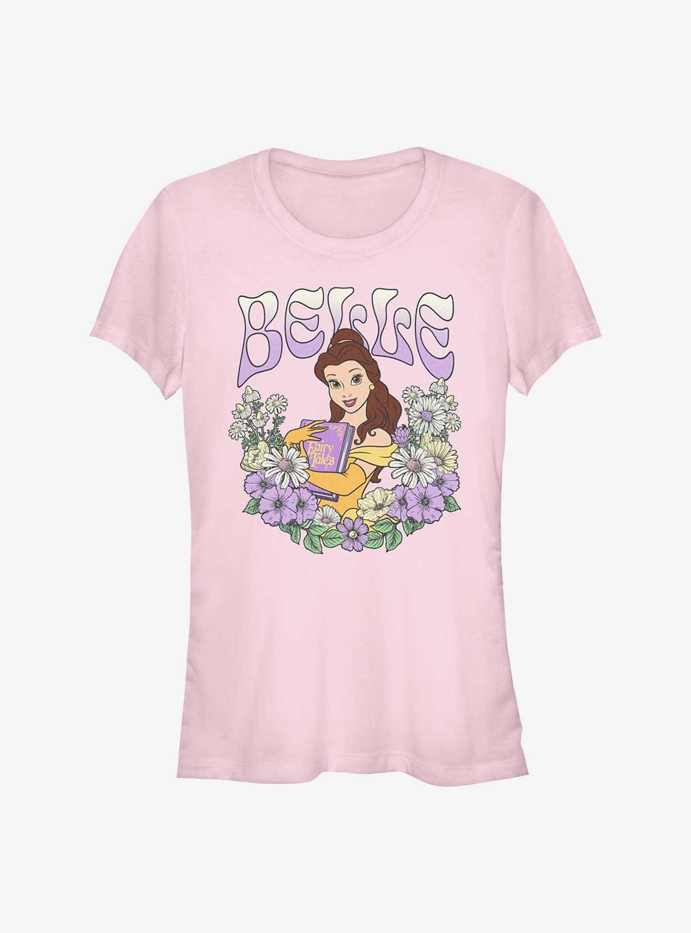 Disney Princesses Belle Floral Wreath Girls T-Shirt
