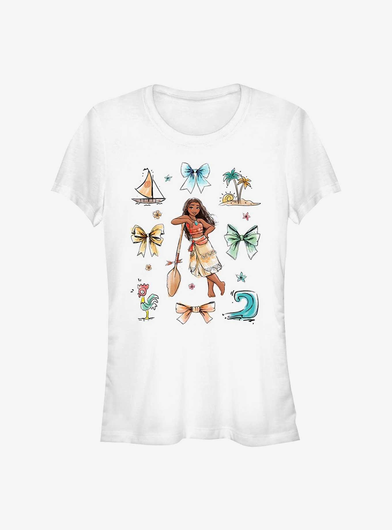 Disney Princesses Moana Sea & Bows Girls T-Shirt, , hi-res