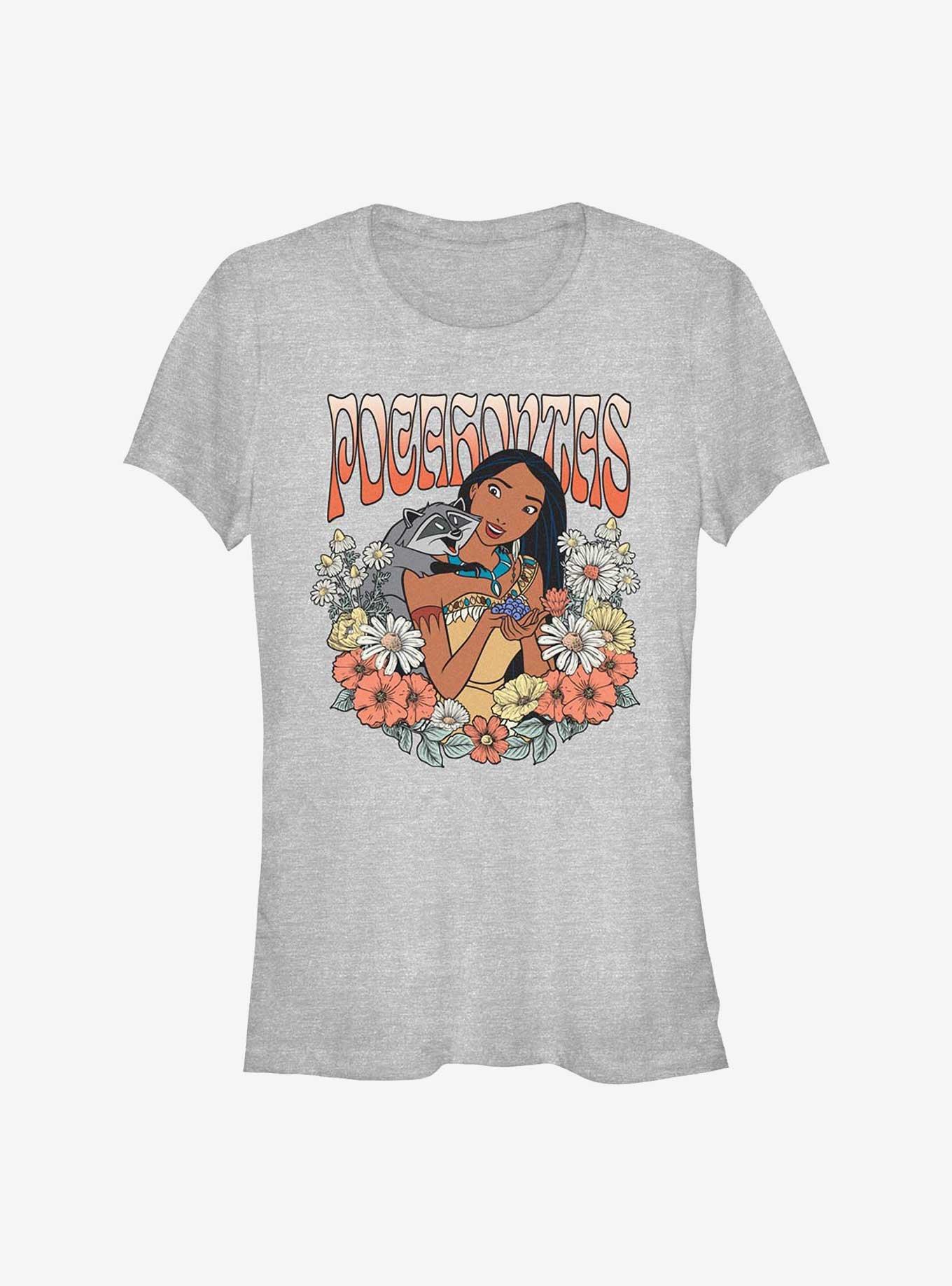 Disney Princesses Pocahontas Floral Wreath Girls T-Shirt
