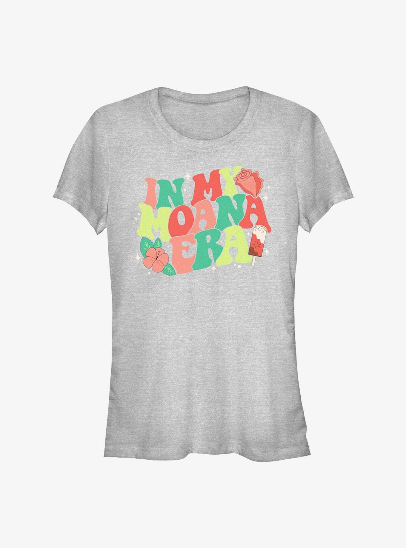 Disney Princesses In My Moana Era Girls T-Shirt, ATH HTR, hi-res