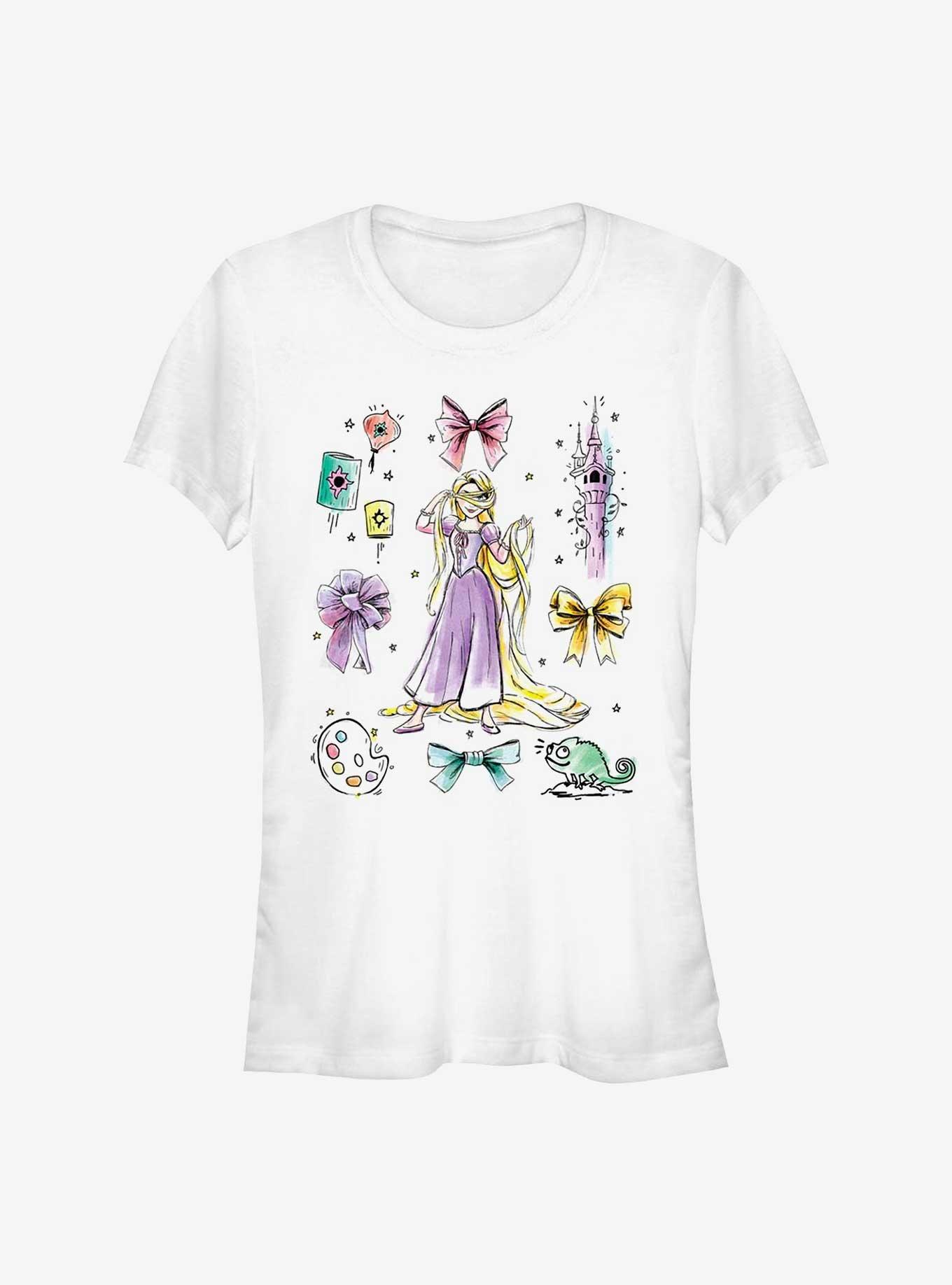 Disney Princesses Rapunzel Hair Bow Girls T-Shirt, , hi-res