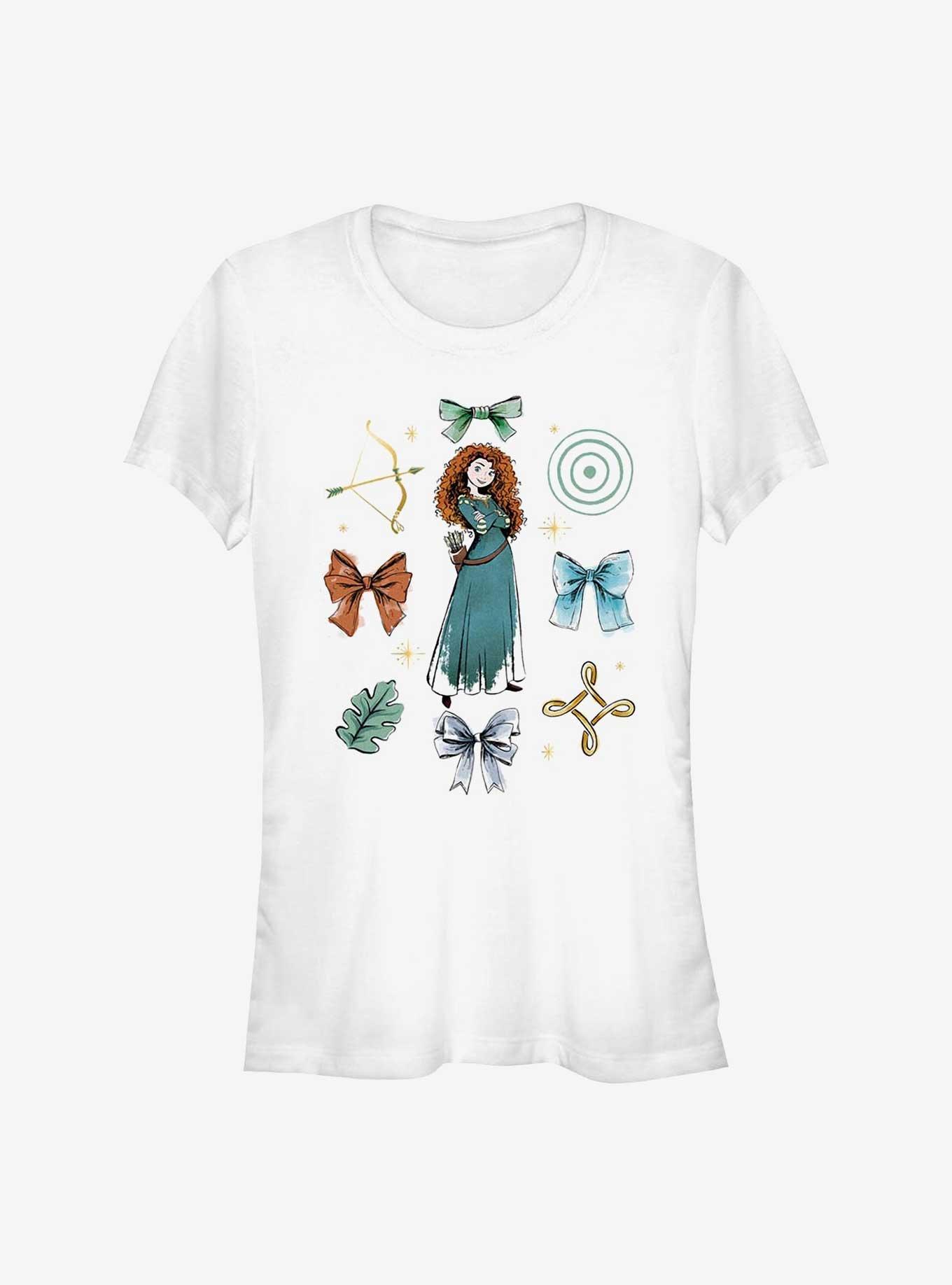 Disney Princesses Merida Bows Girls T-Shirt, WHITE, hi-res
