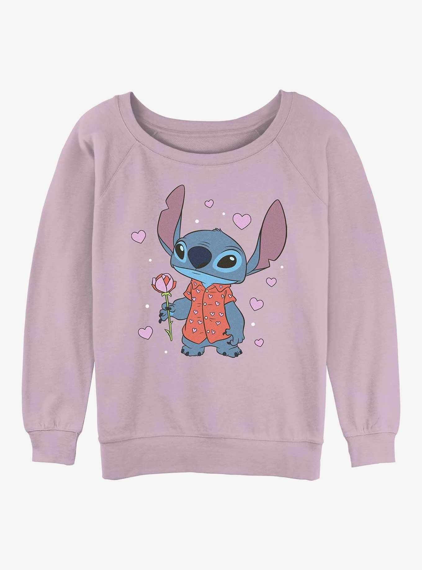 Disney Lilo & Stitch Be My Valentine Girls Slouchy Sweatshirt, , hi-res