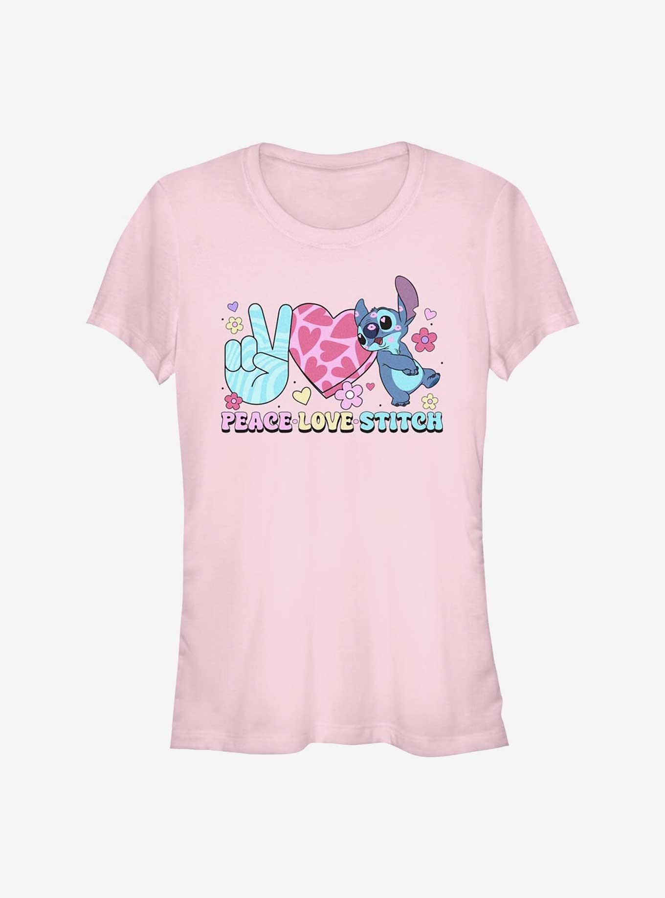 Disney Lilo & Stitch Peace Love Stitch Girls T-Shirt, , hi-res