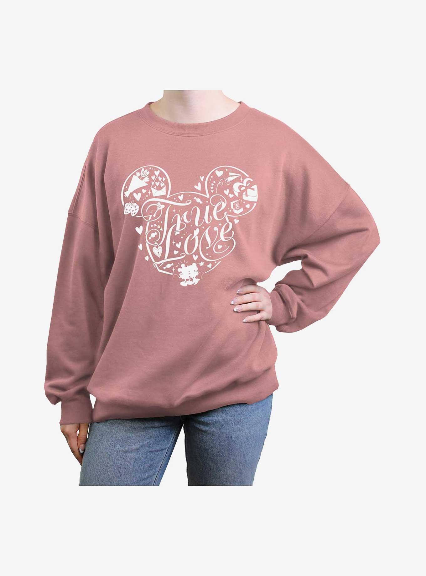Disney Mickey Mouse True Love Ears Girls Oversized Sweatshirt, , hi-res