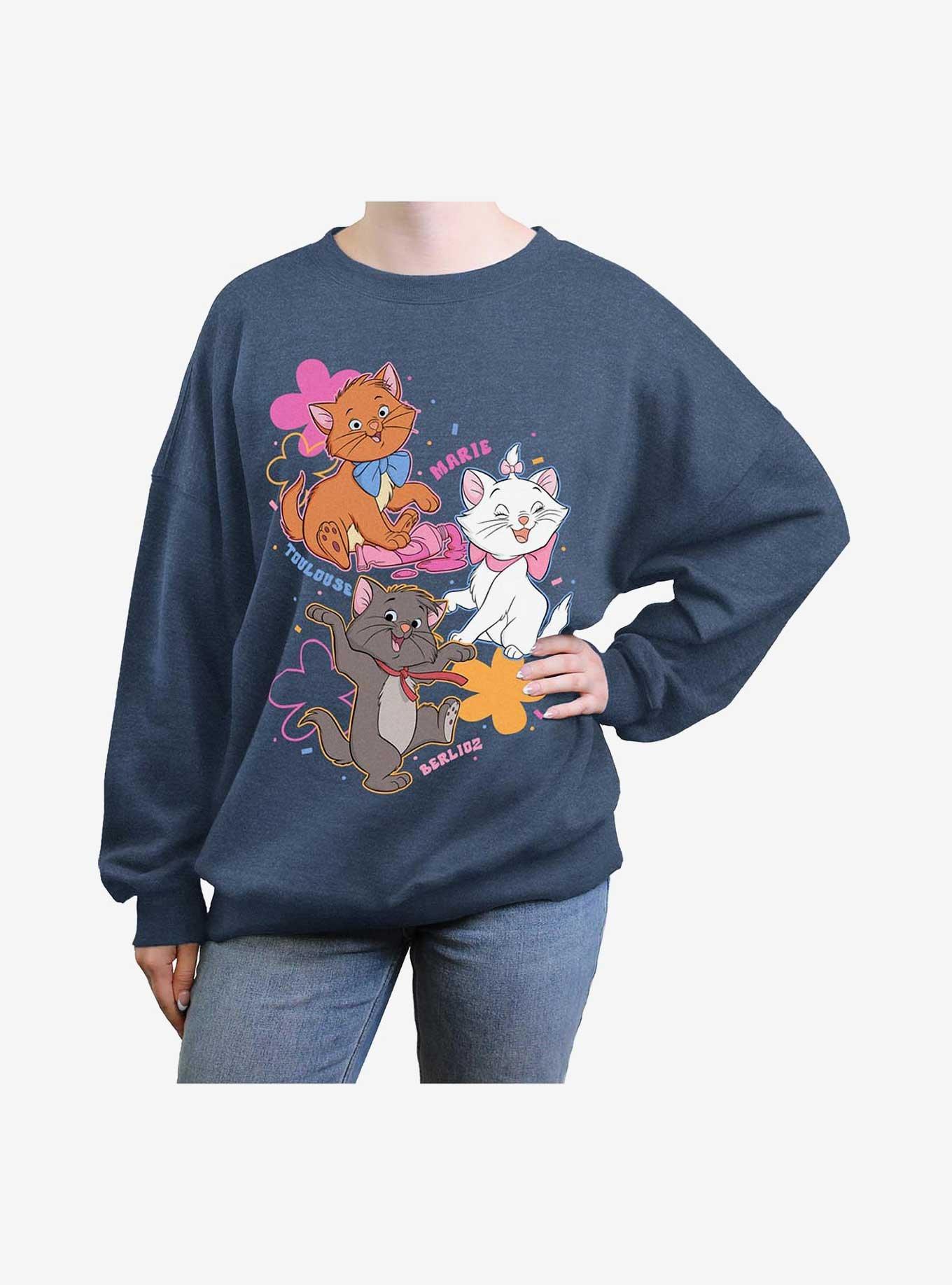 Disney The AristoCats Friends Girls Oversized Sweatshirt, , hi-res