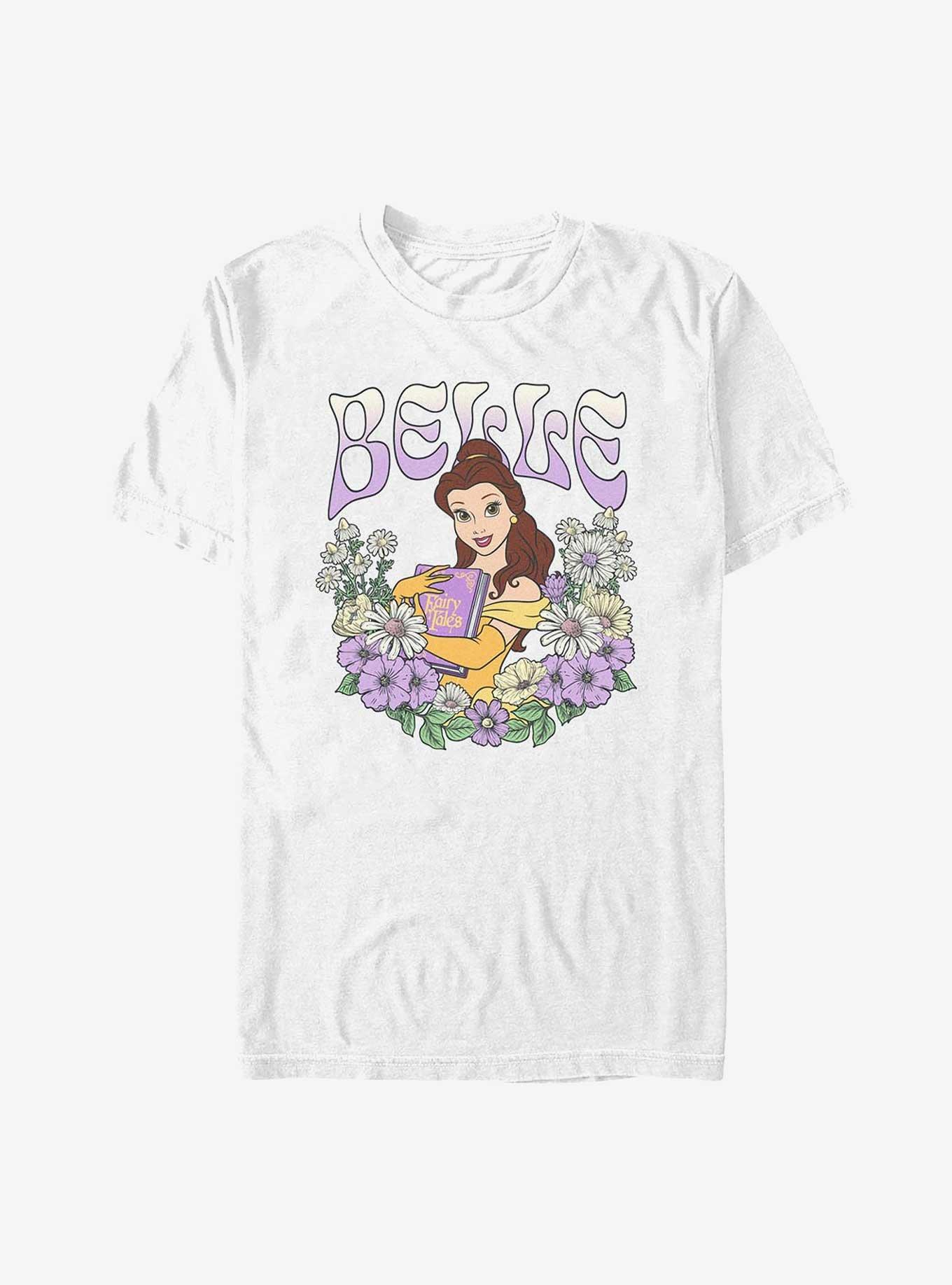 Disney Princesses Belle Floral Wreath T-Shirt, , hi-res