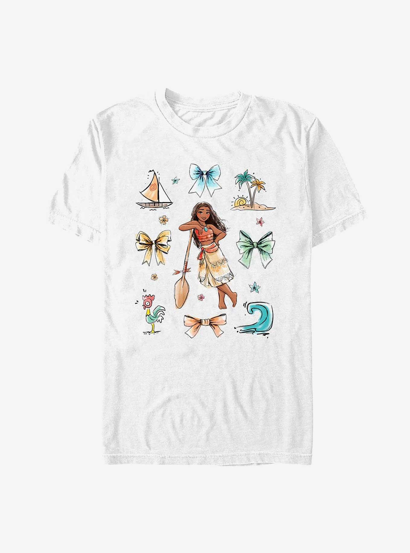 Disney Princesses Moana Sea & Bows T-Shirt, , hi-res