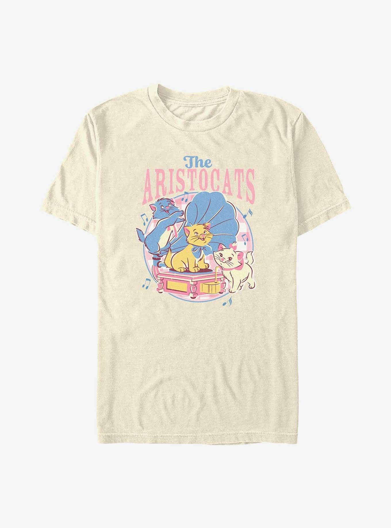 Disney The AristoCats Playing With Gramophone T-Shirt, NATURAL, hi-res