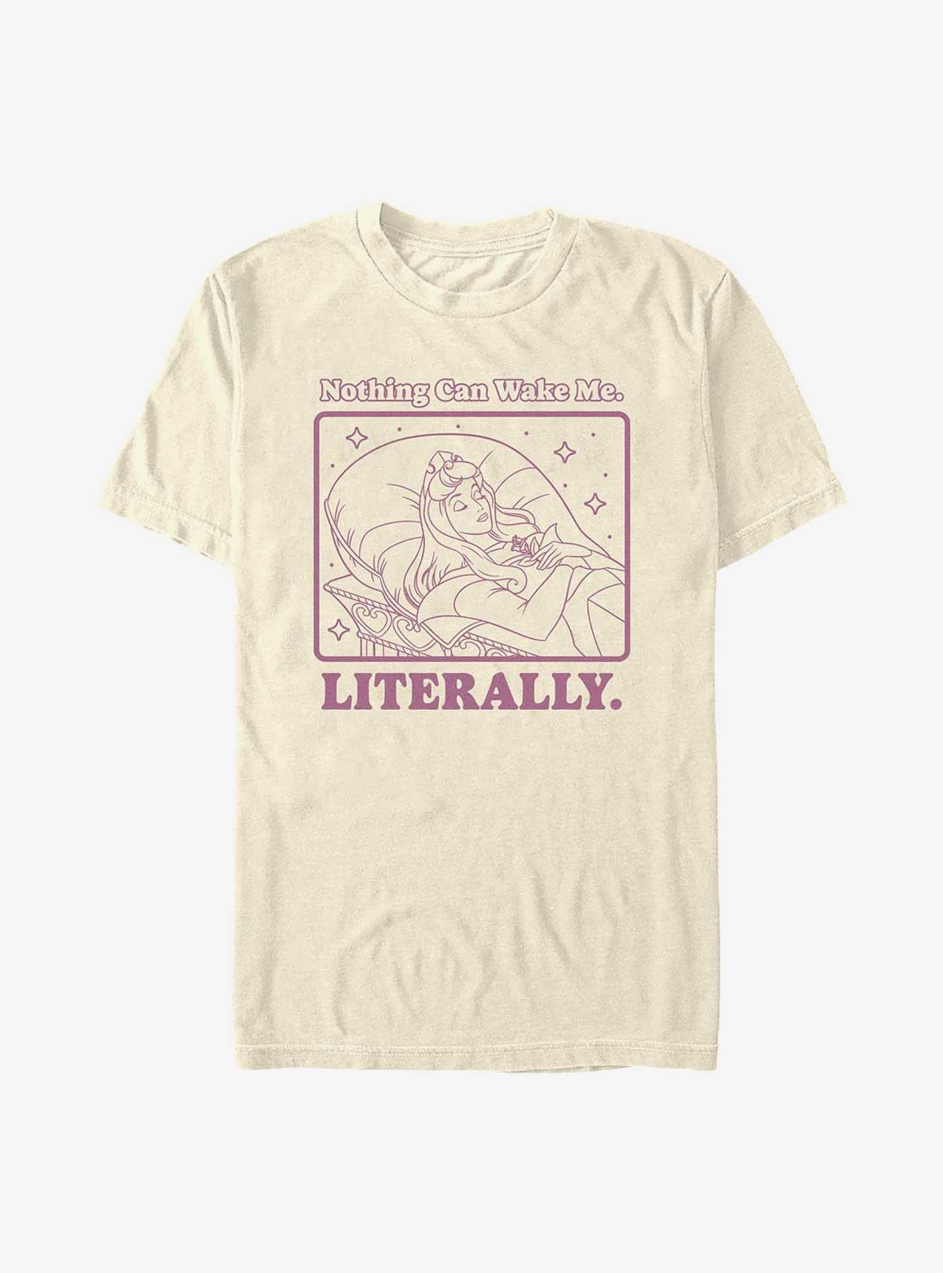 Disney Princesses Aurora Nothing Can Wake Me T-Shirt, NATURAL, hi-res