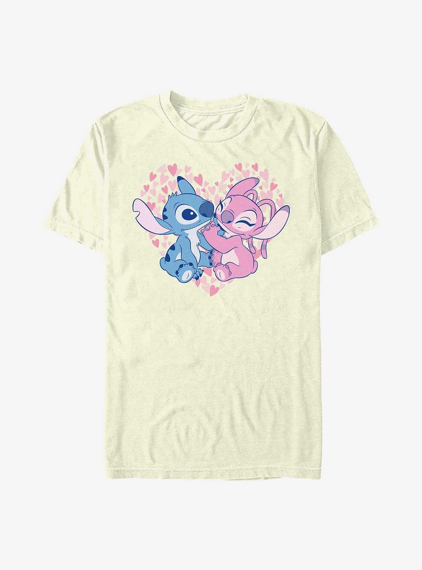 Disney Lilo & Stitch Together Love Angel T-Shirt, NATURAL, hi-res