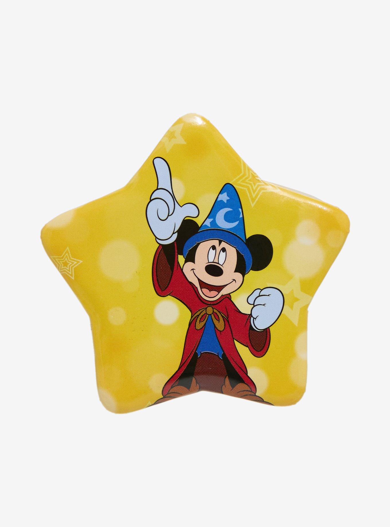 Disney Fantasia Sorcerer Mickey Star Button Pin, , hi-res