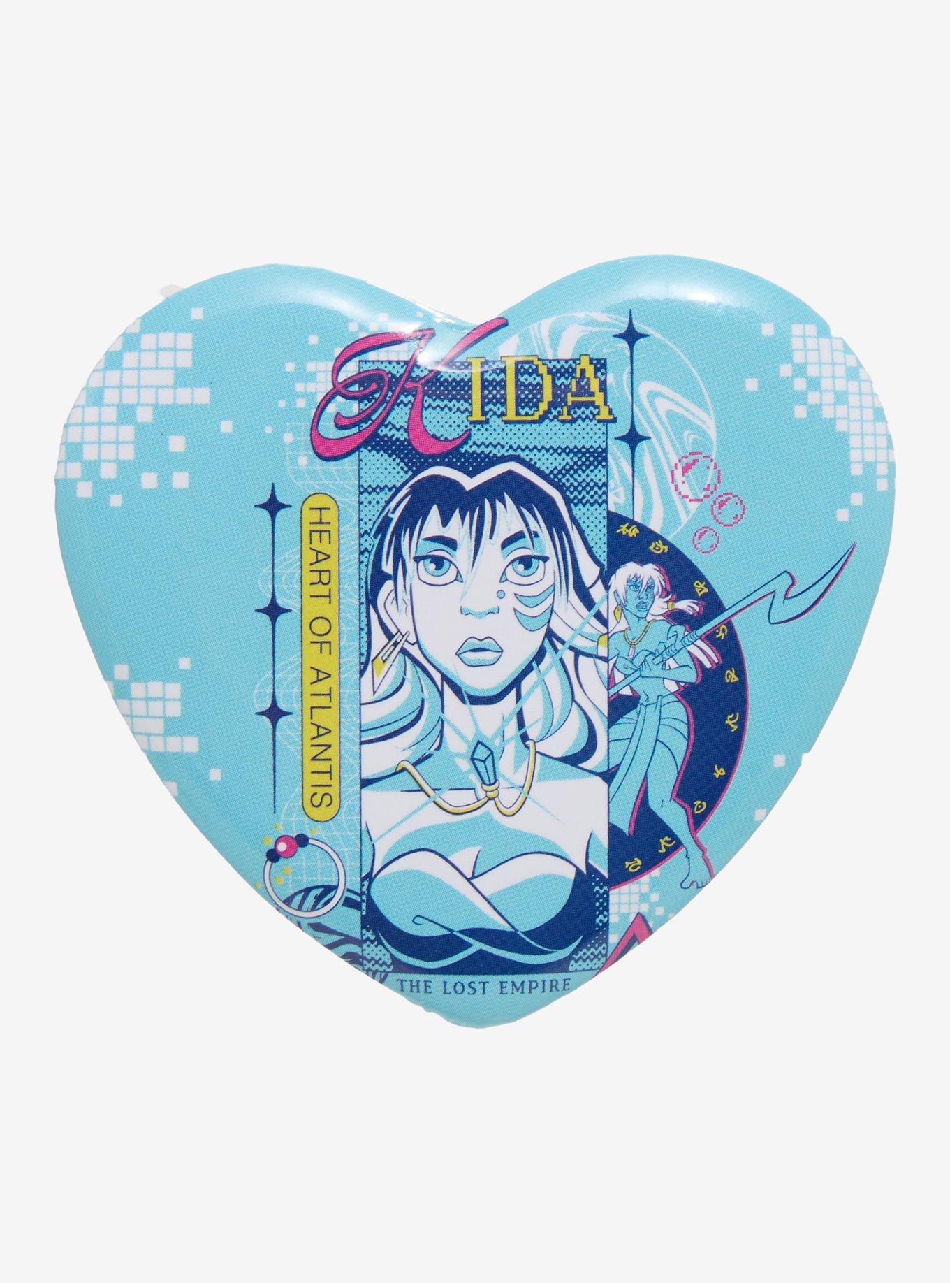 Disney Atlantis: The Lost Empire Kida Tonal Portrait Heart Button Pin, , hi-res