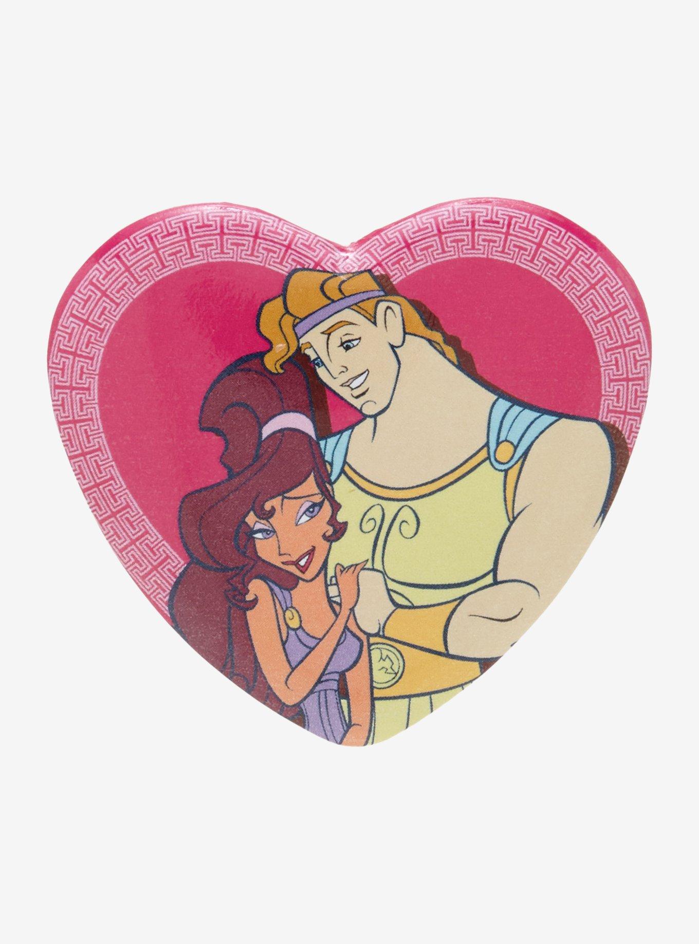 Disney Hercules Meg & Hercules Heart Button Pin, , hi-res