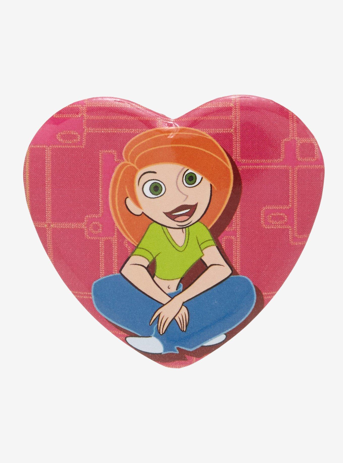 Disney Kim Possible Heart Button Pin, , hi-res