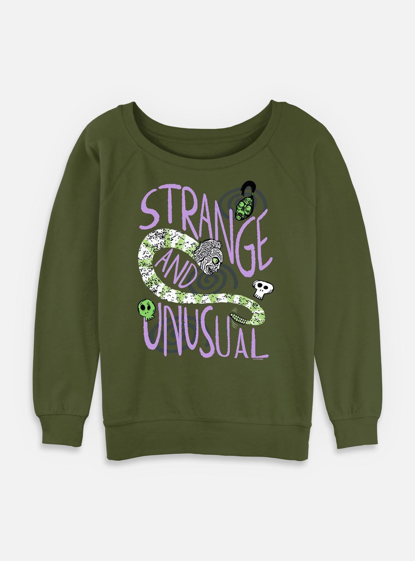 Beetlejuice Beetle Strange Womens Slouchy Sweatshirt, , hi-res