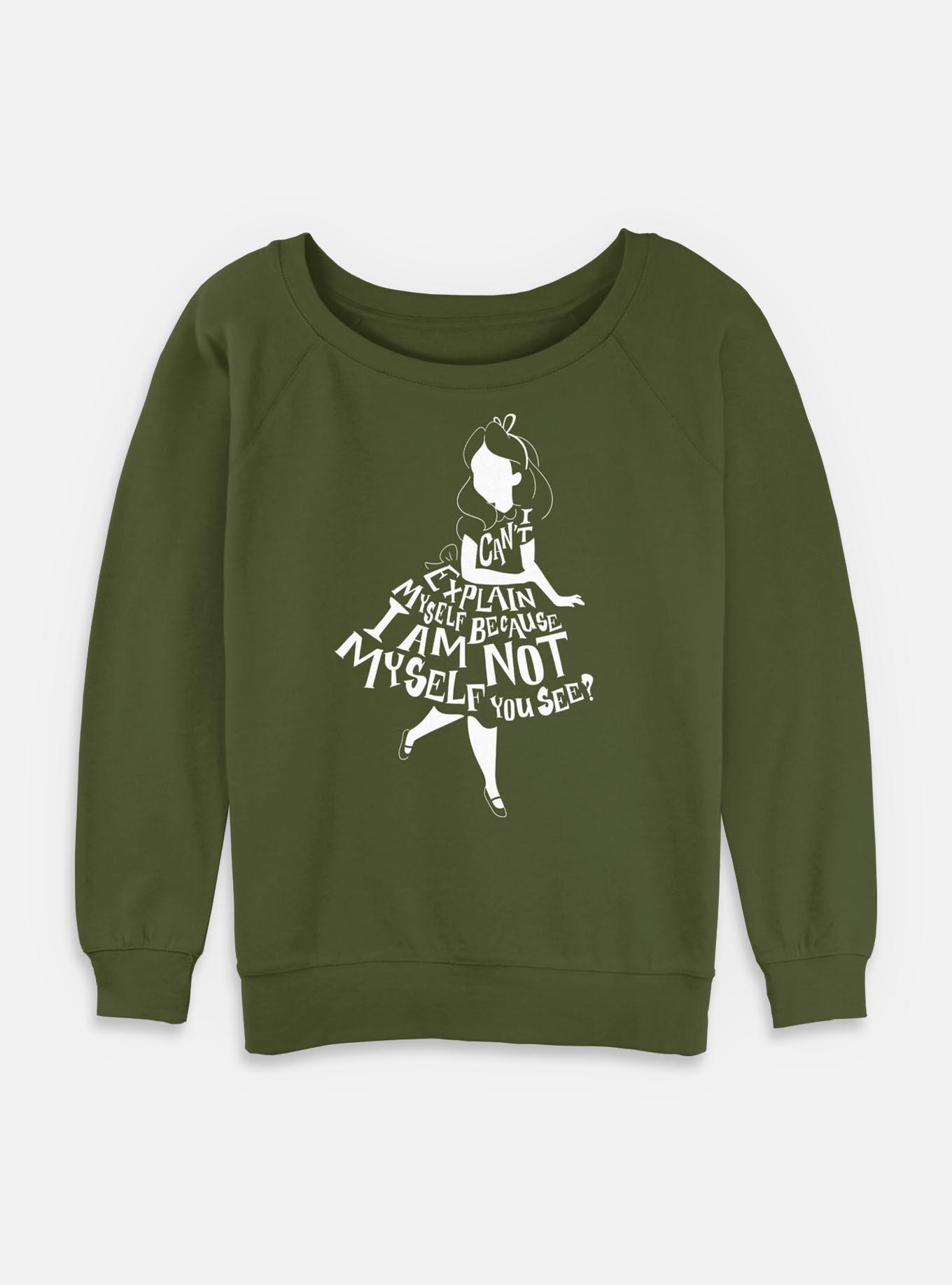 Disney Alice in Wonderland Not Alice Womens Slouchy Sweatshirt, , hi-res