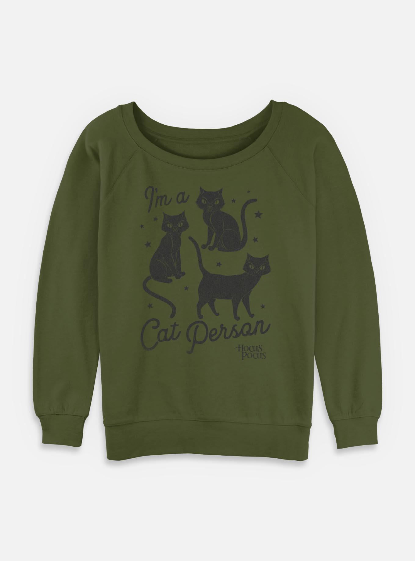 Disney Hocus Pocus Cat Person Womens Slouchy Sweatshirt, , hi-res