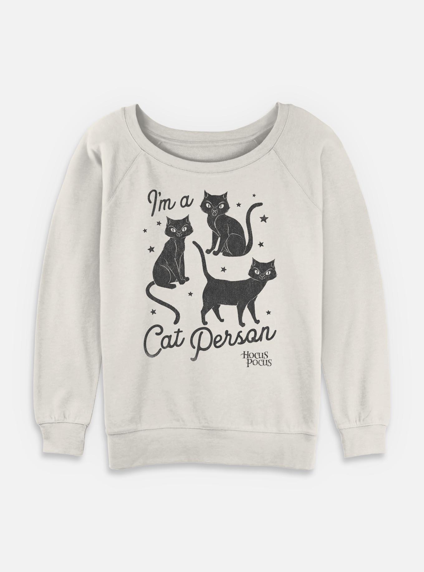 Disney Hocus Pocus Cat Person Womens Slouchy Sweatshirt, , hi-res
