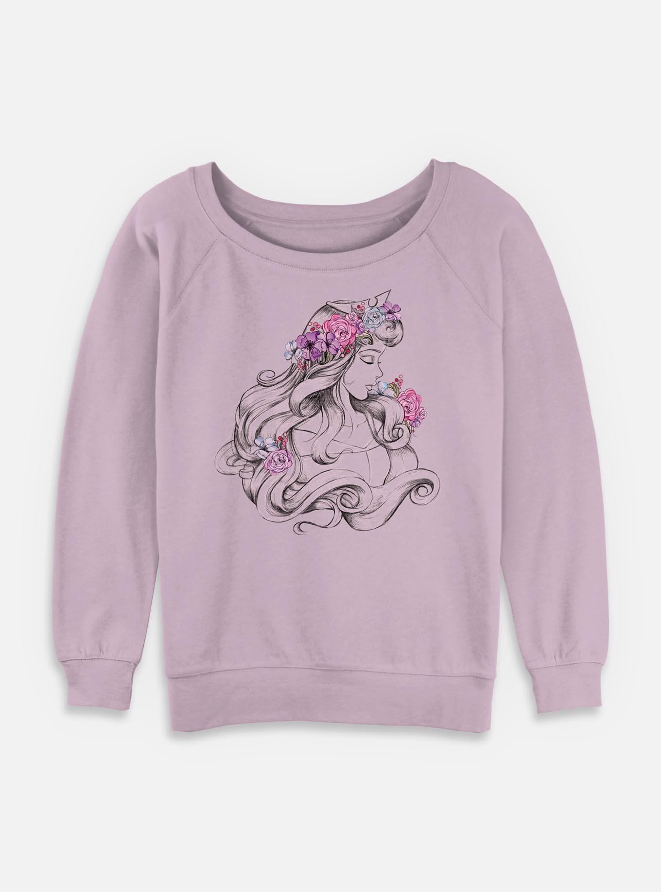 Disney Sleeping Beauty Aurora Blossom Womens Slouchy Sweatshirt, , hi-res