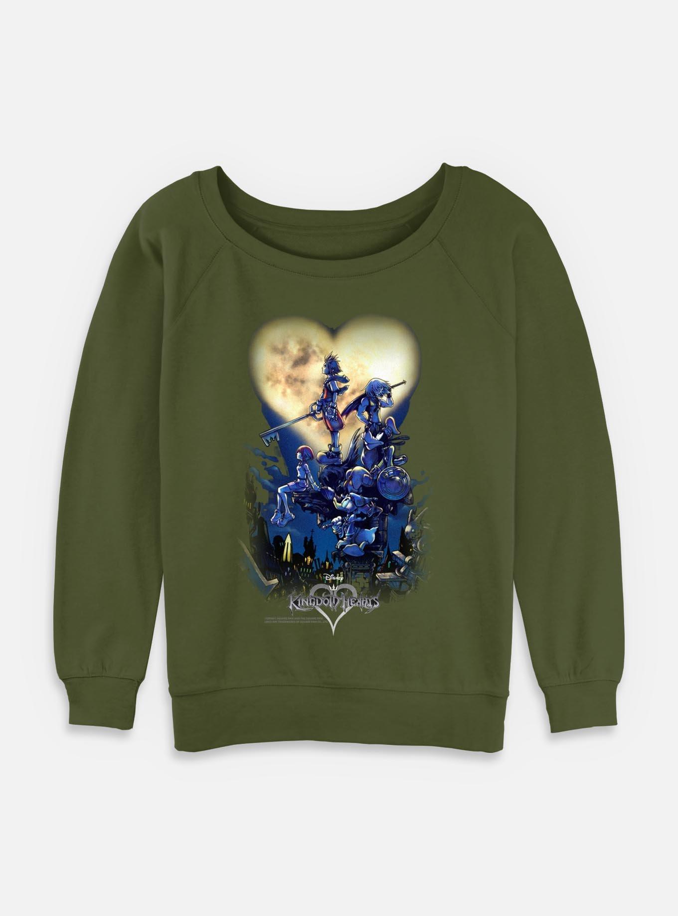 Disney Kingdom Hearts Poster Logo Womens Slouchy Sweatshirt, , hi-res