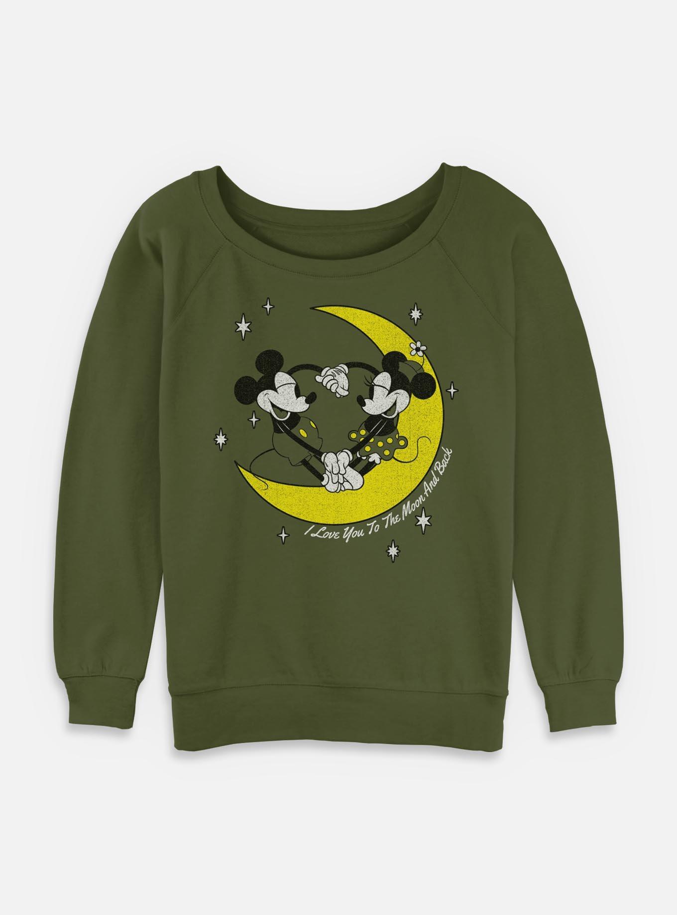 Disney Mickey Mouse The Moon Womens Slouchy Sweatshirt, , hi-res