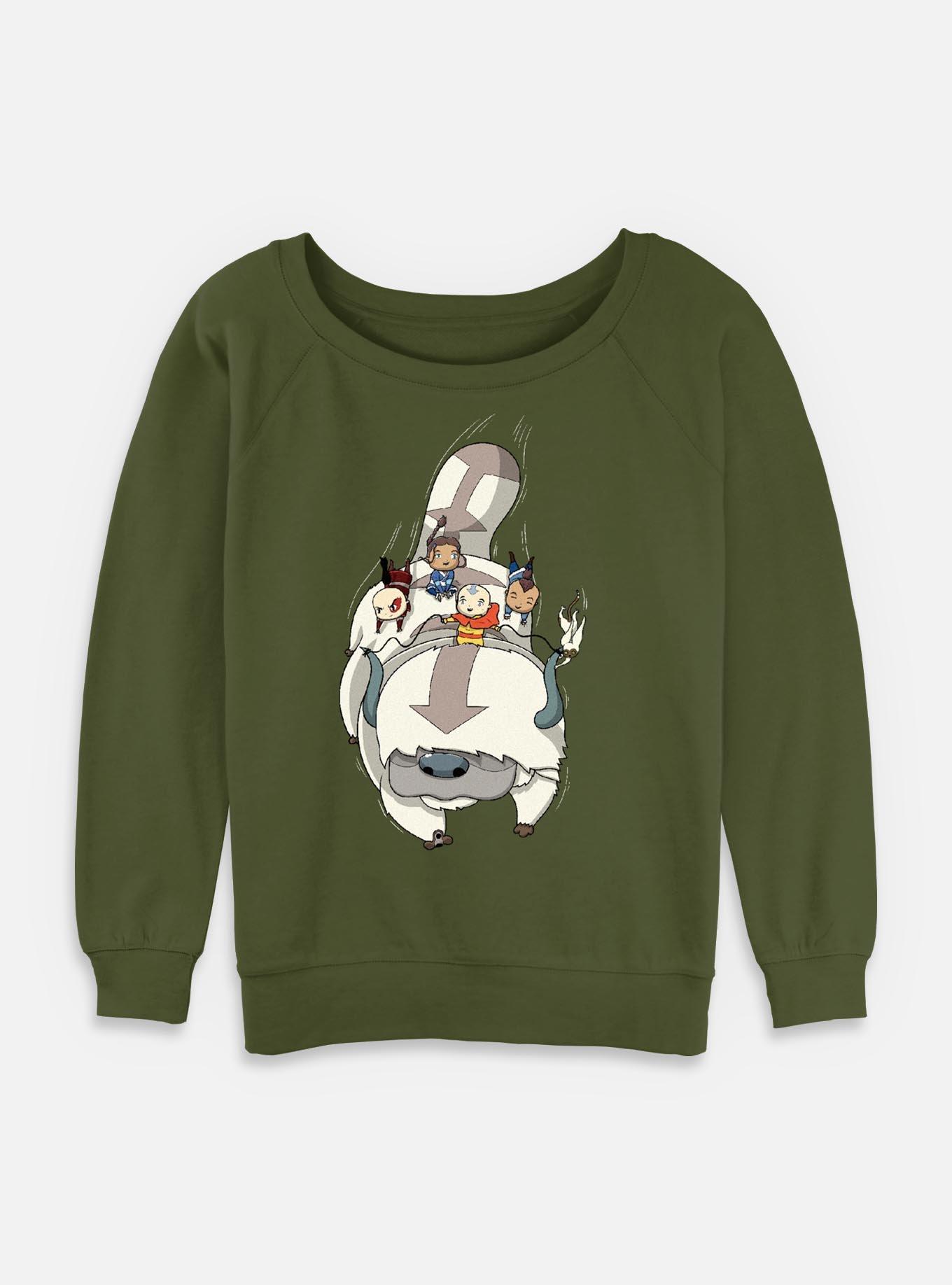 Avatar: The Last Airbender Chibi Crew Womens Slouchy Sweatshirt,All Products : American Fashion Style Bags On Sale