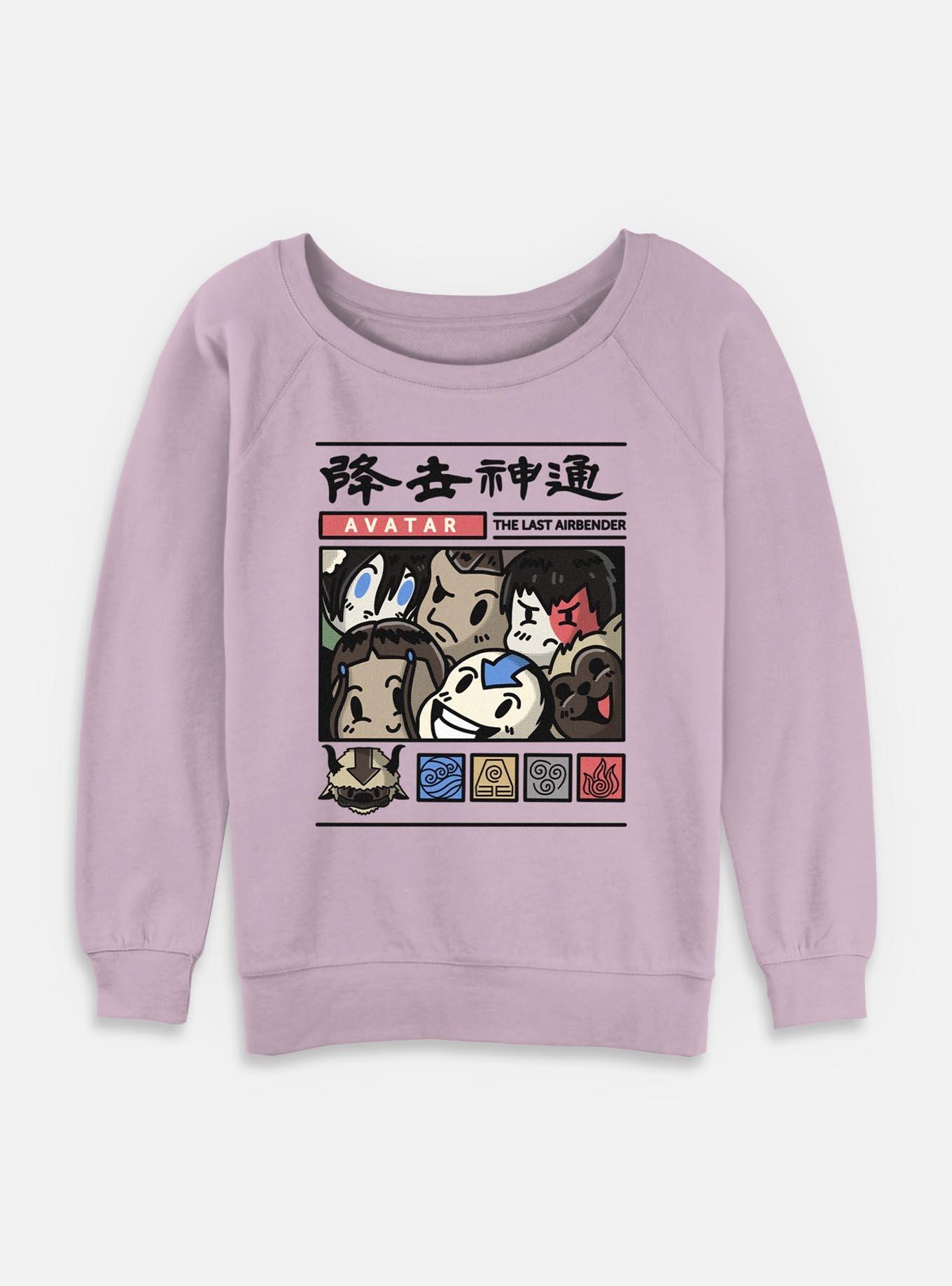 Avatar: The Last Airbender Chibi Gang Womens Slouchy Sweatshirt,All Products : American Fashion Style Bags On Sale