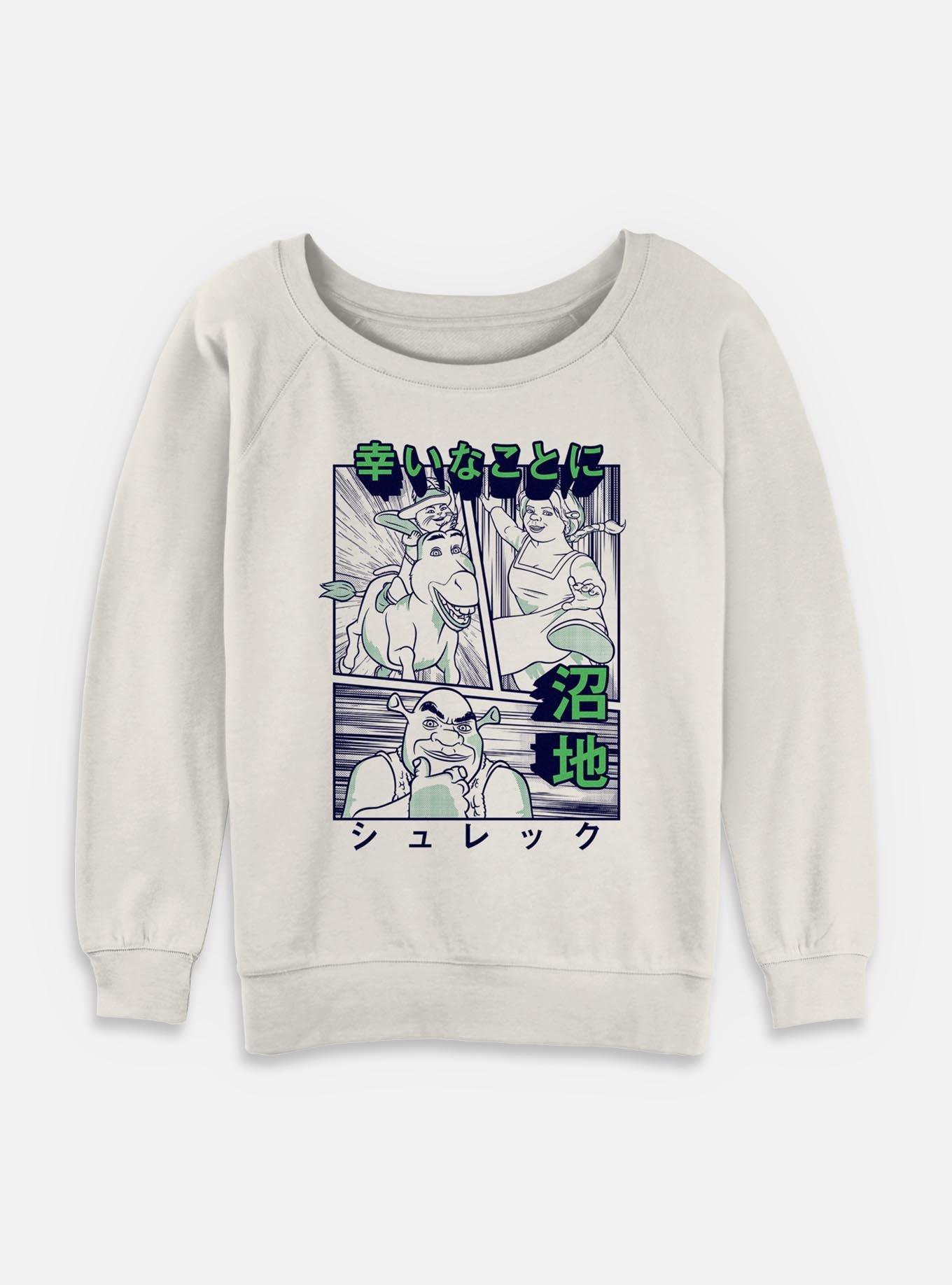 Shrek Kanji Shrek Womens Slouchy Sweatshirt, , hi-res