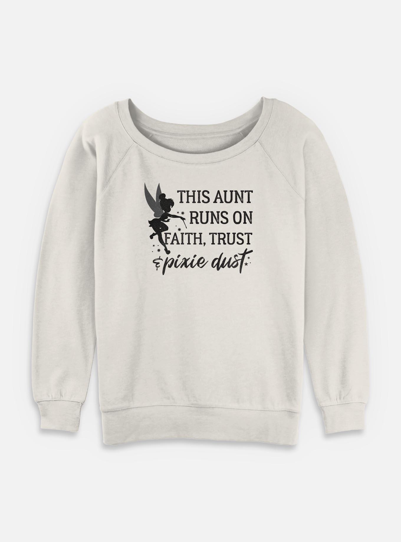 Disney Tinker Bell Aunt Runs On Trust Pixie Dust Womens Slouchy Sweatshirt, , hi-res